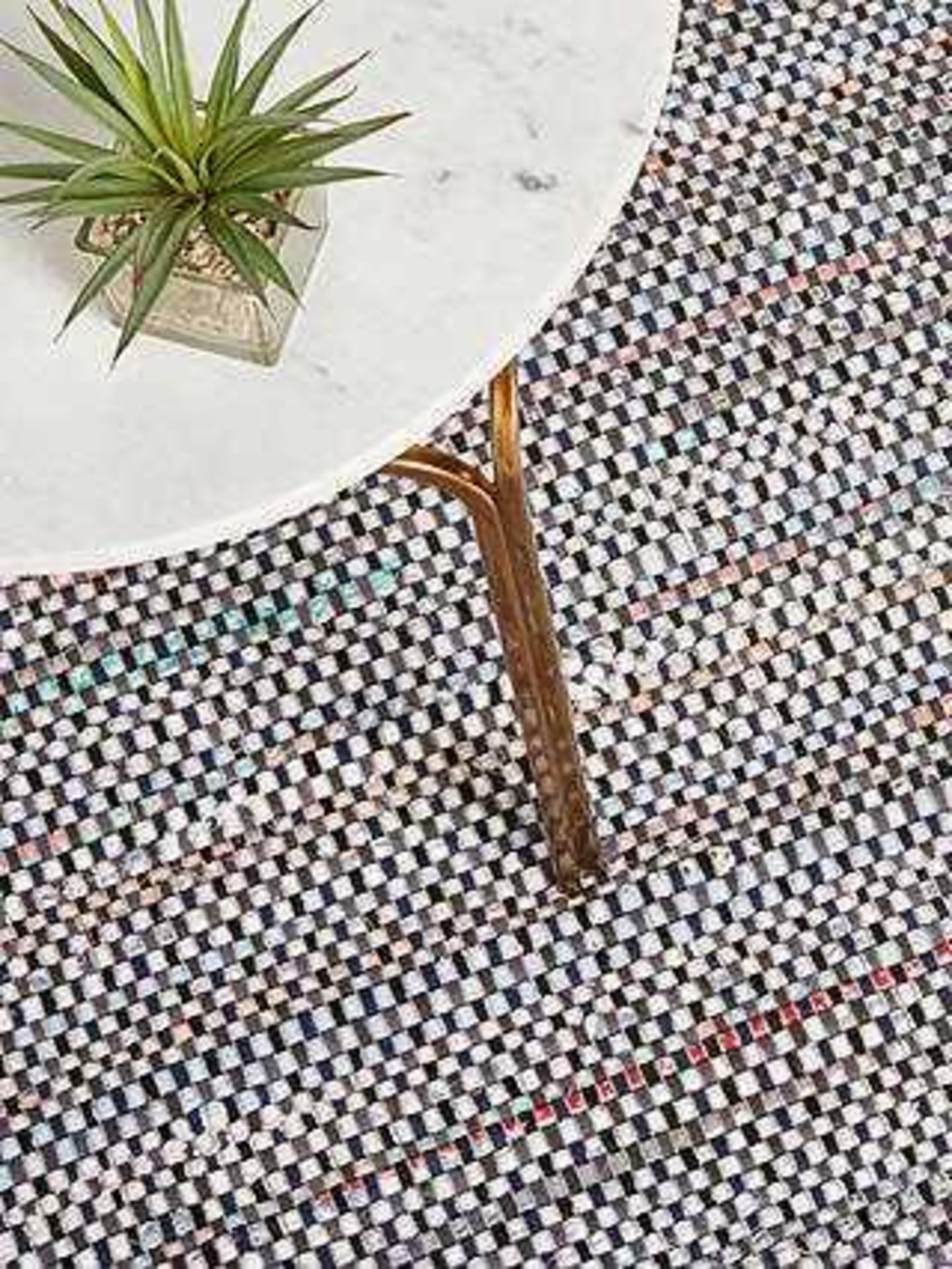 (Tr) RRP £130 Lot To Contain 1X John Lewis And Partners Geometric Blue Multi Rug (3045237)