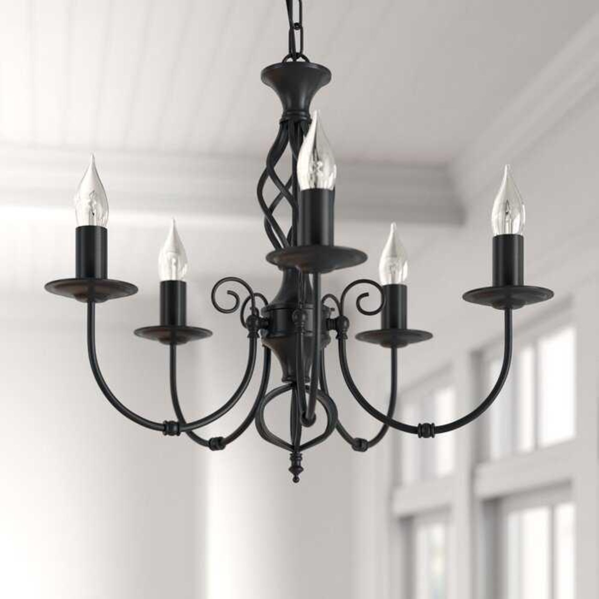 (Tr) RRP £160 Lot To Contain 3 Items 1X Booth 5 Light Candle Style Chandelier 1X Brenner 1 Light Wal