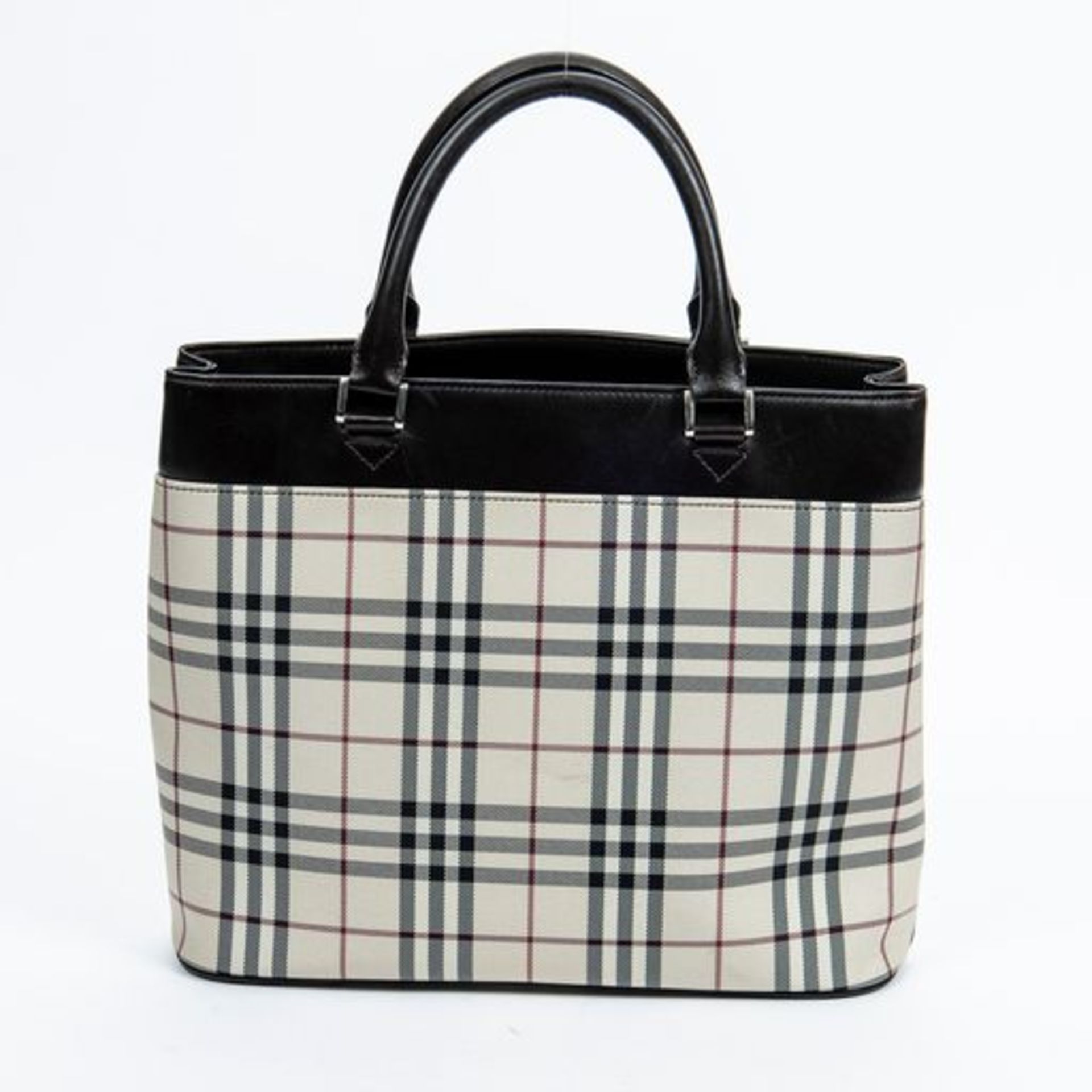 RRP £975.00 Lot To Contain 1 Burberry Canvas Medium Slip Pocket Tote Handbag In Beige/Dark Brown - - Image 2 of 3