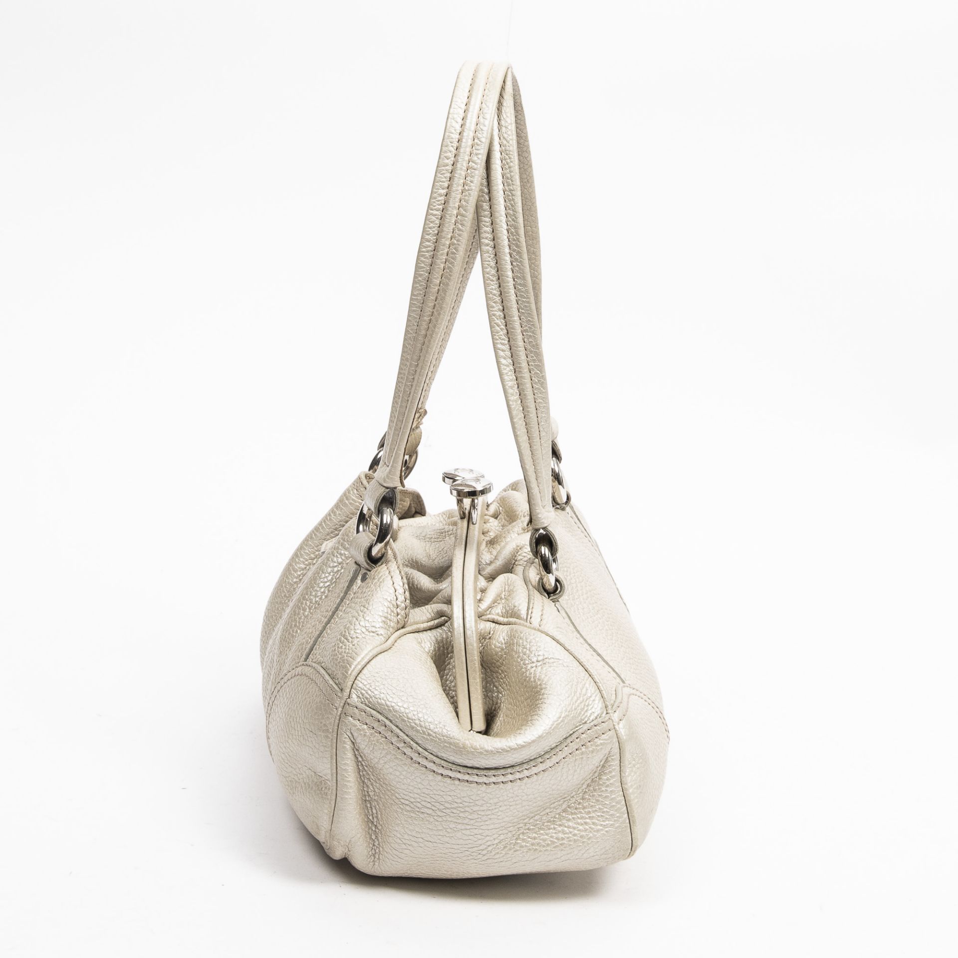 RRP £760.00 Lot To Contain 1 Celine Calf Leather Bowling Bag Shoulder Bag In Beige - 34*22*17cm - AB - Image 3 of 4