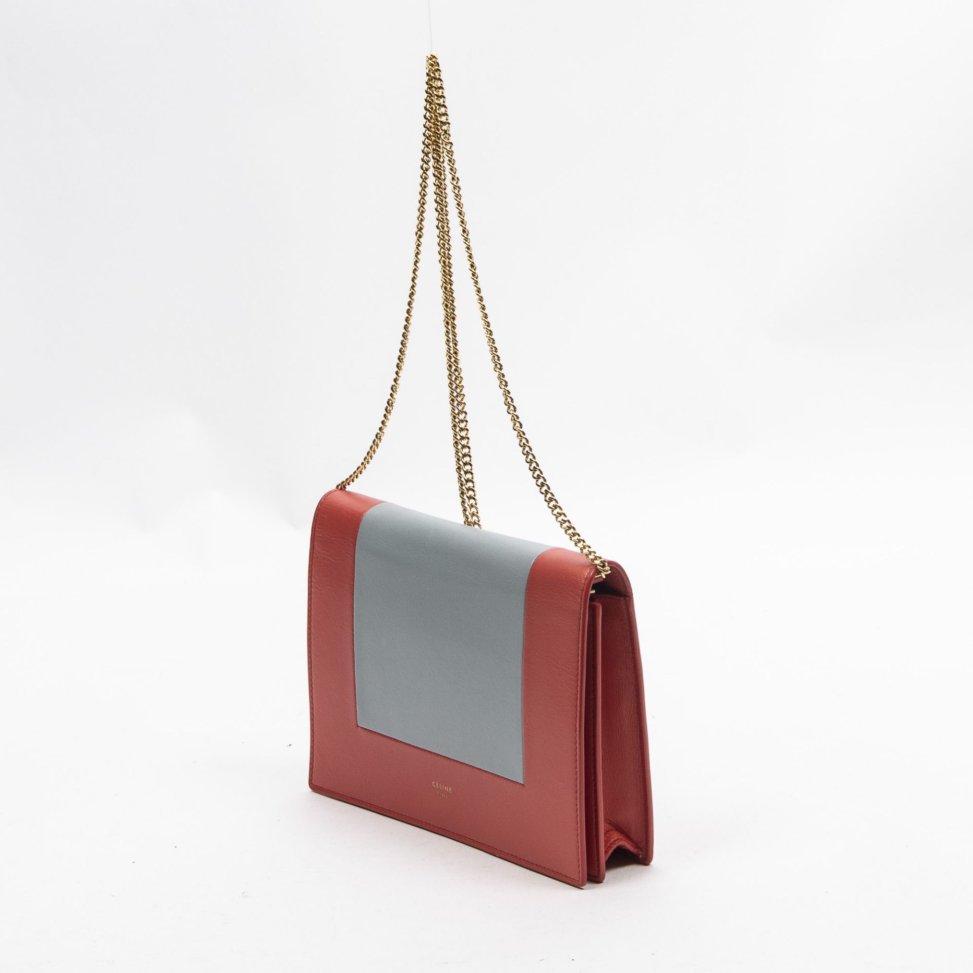 RRP £790.00 Lot To Contain 1 Celine Calf Leather Wallet On Chain Shoulder Bag In Pink/Blue - 21*15* - Image 2 of 4