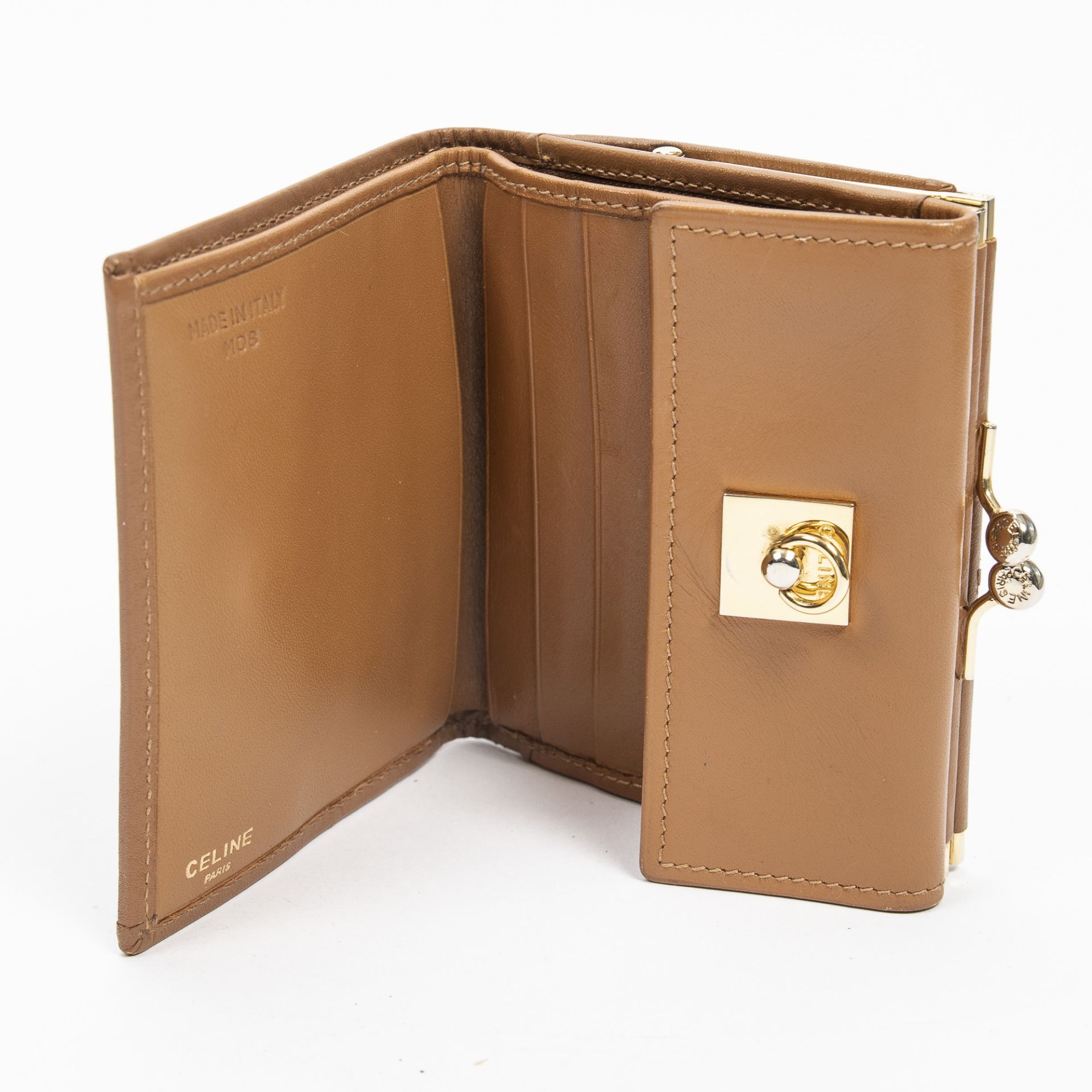 RRP £625.00 Lot To Contain 1 Celine Coated Canvas Vintage Compact Trifold Wallet In Brown - 10*8*2cm - Image 3 of 4