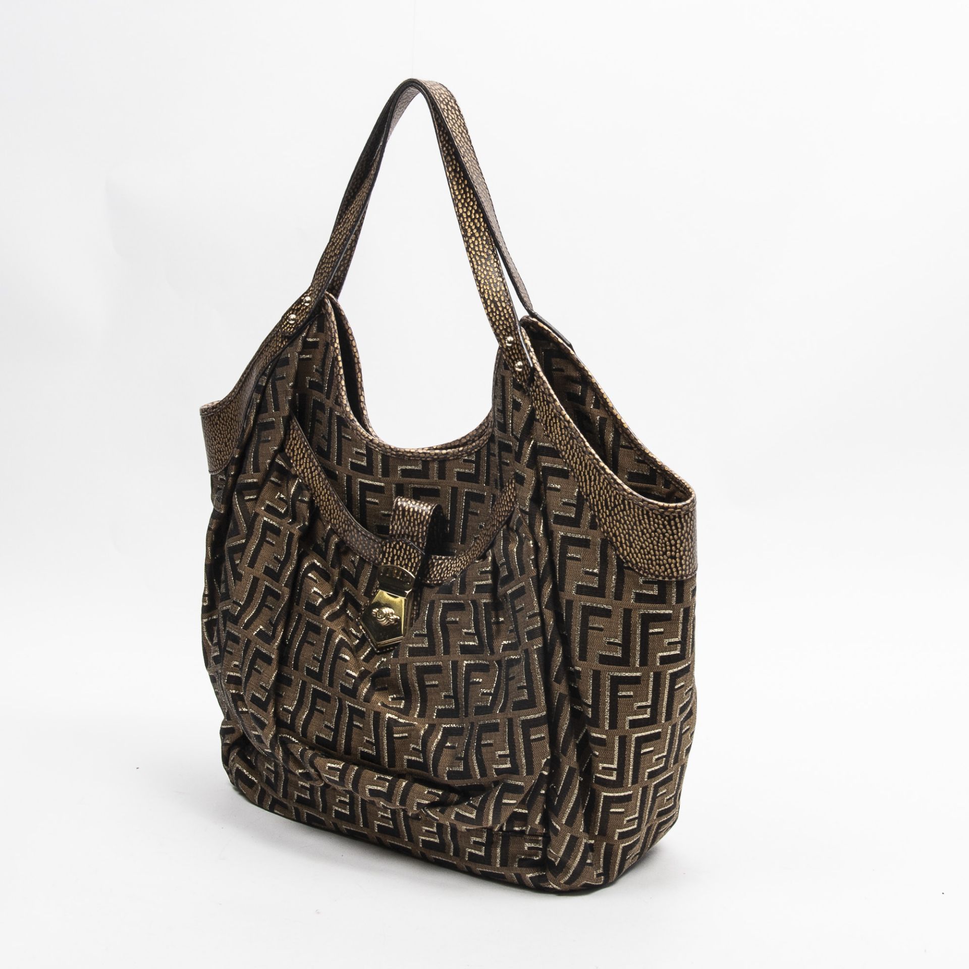 RRP £1,450.00 Lot To Contain 1 Fendi Canvas Large Surf Tote Shoulder Bag In Brown - 35*30*13cm - A - - Image 2 of 4