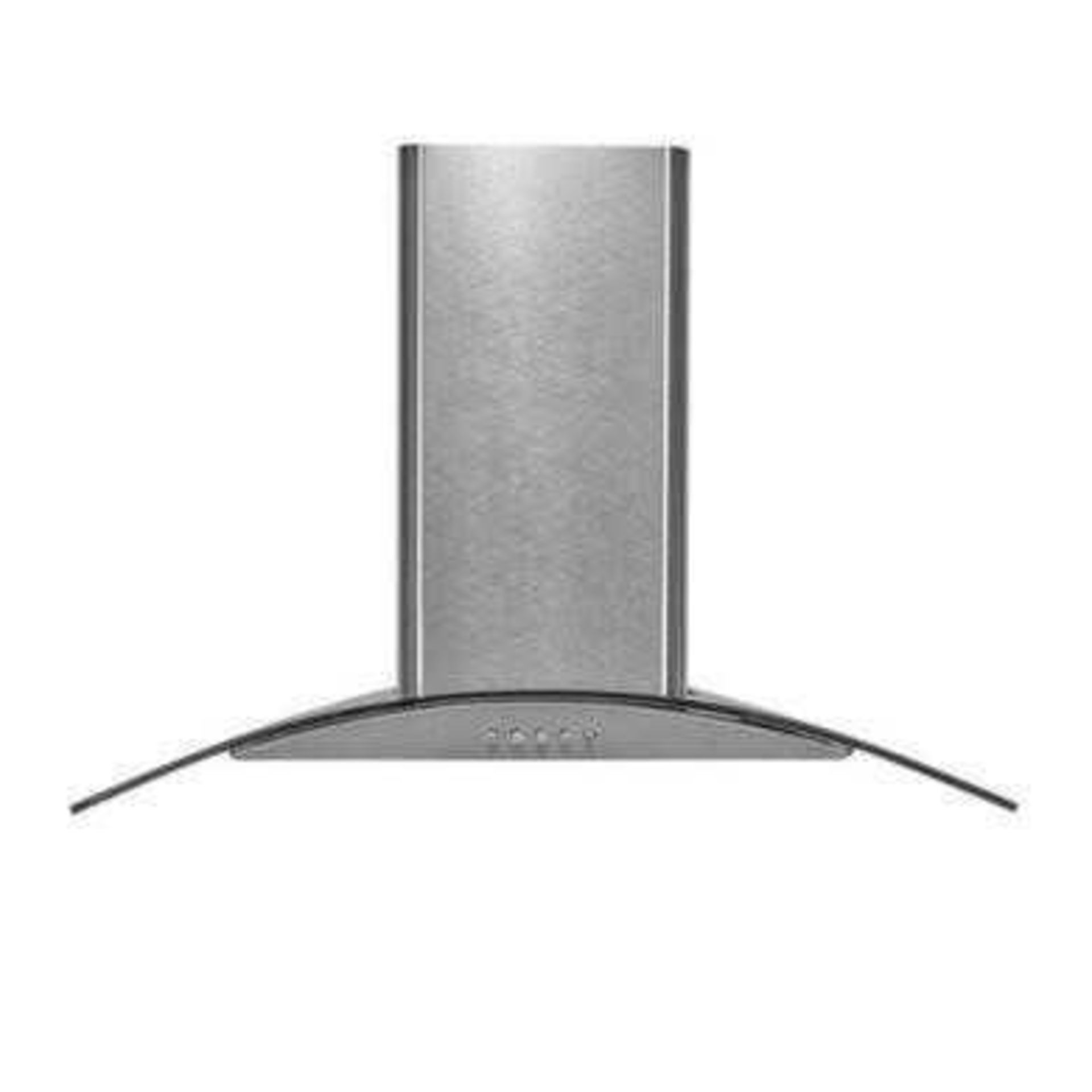 KC) RRP £100 Lot To Contain 1x Boxed stainless steel glass curved kitchen extractor fan with LED lig