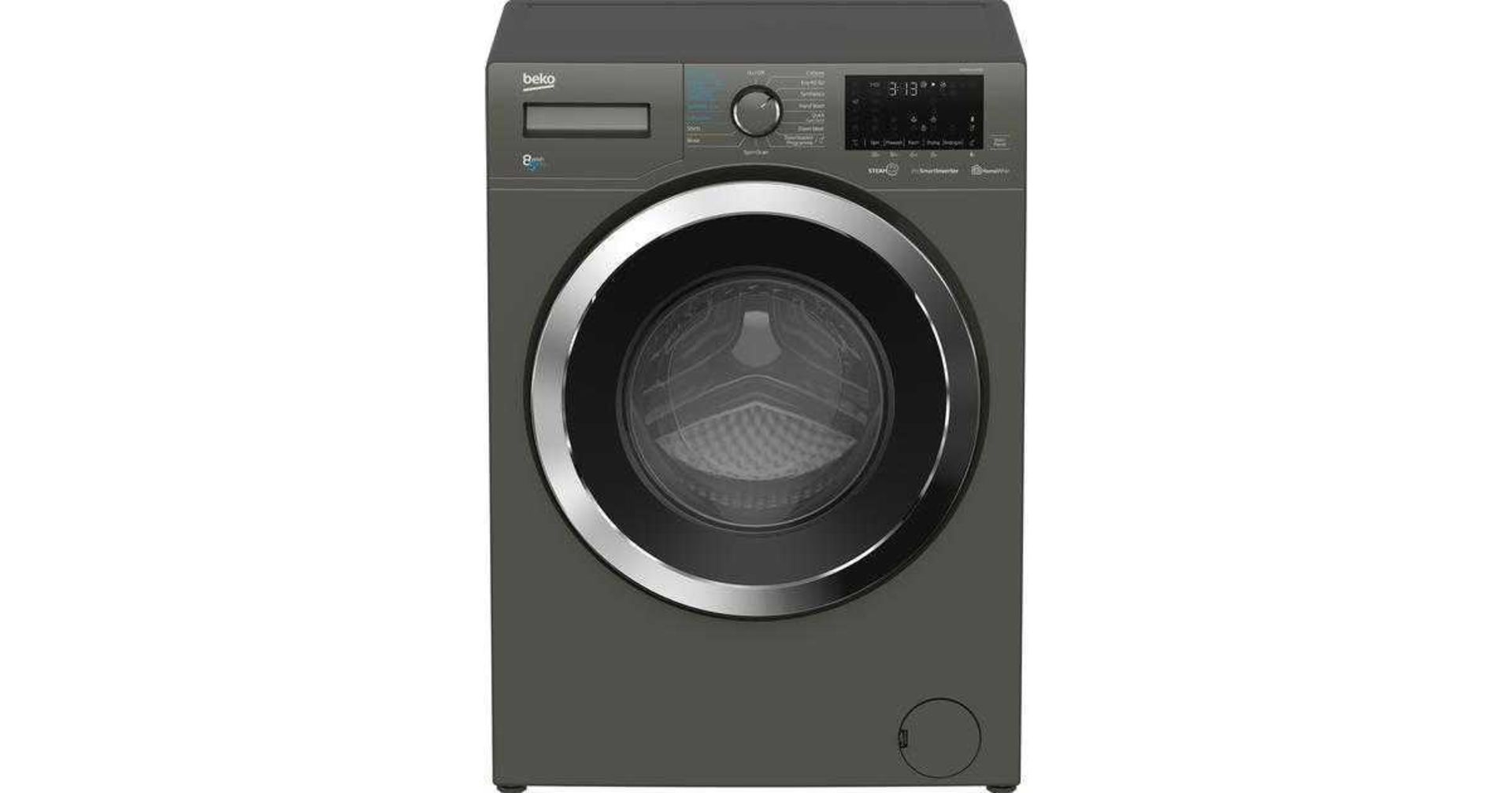 (Sp) RRP £450 Lot To Contain 1 Beko Steamcure Recycledtuba Wder8540441G 8Kg / 5Kg Washer Dryer With