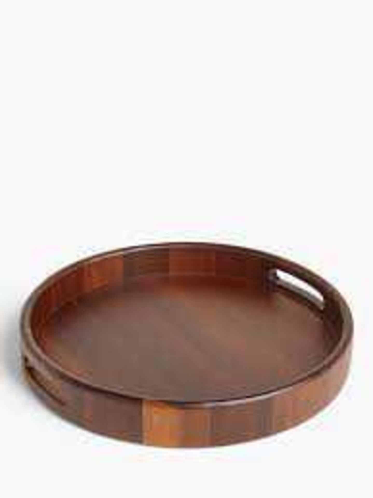 (SM) RRP £140, the lot to contain x4 items, x1 round acacia wood tray 36cm unboxed, scales boxed, wo