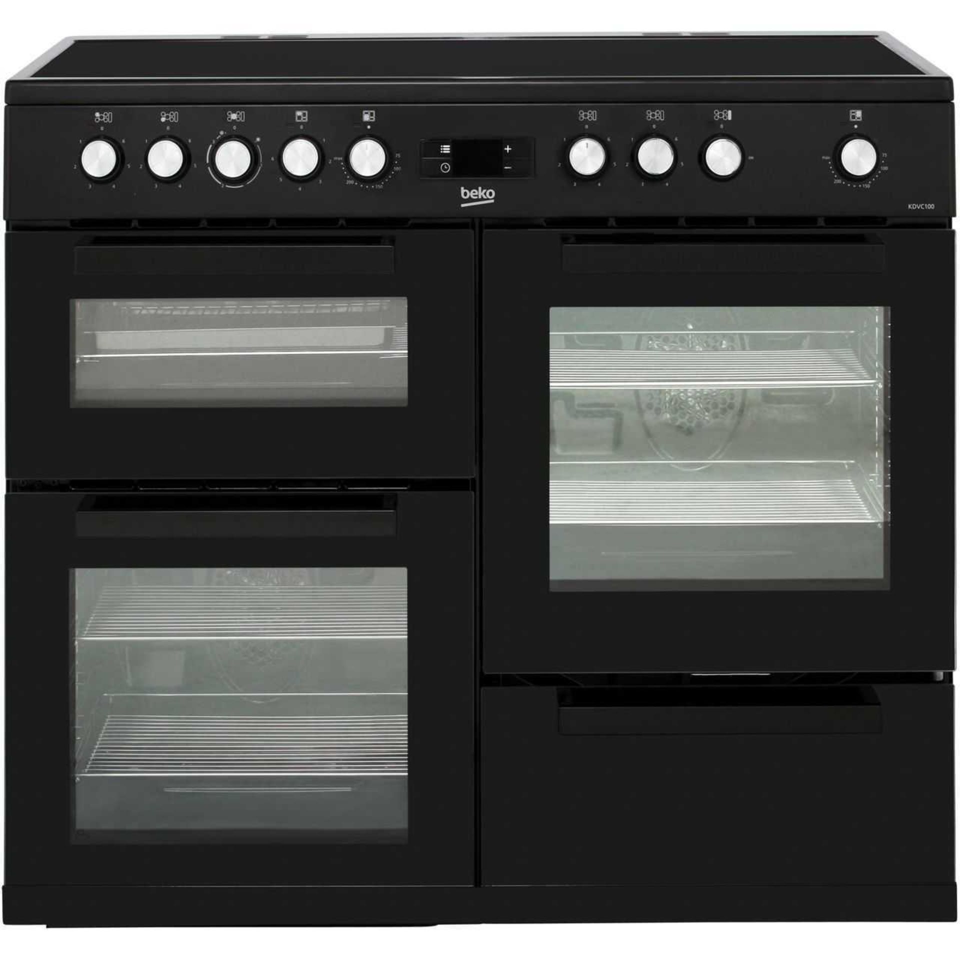 (Sp) RRP £450 Lot To Contain 1 Beko Kdvc100K 100Cm Electric Range Cooker With Ceramic Hob - Silver - Image 2 of 4