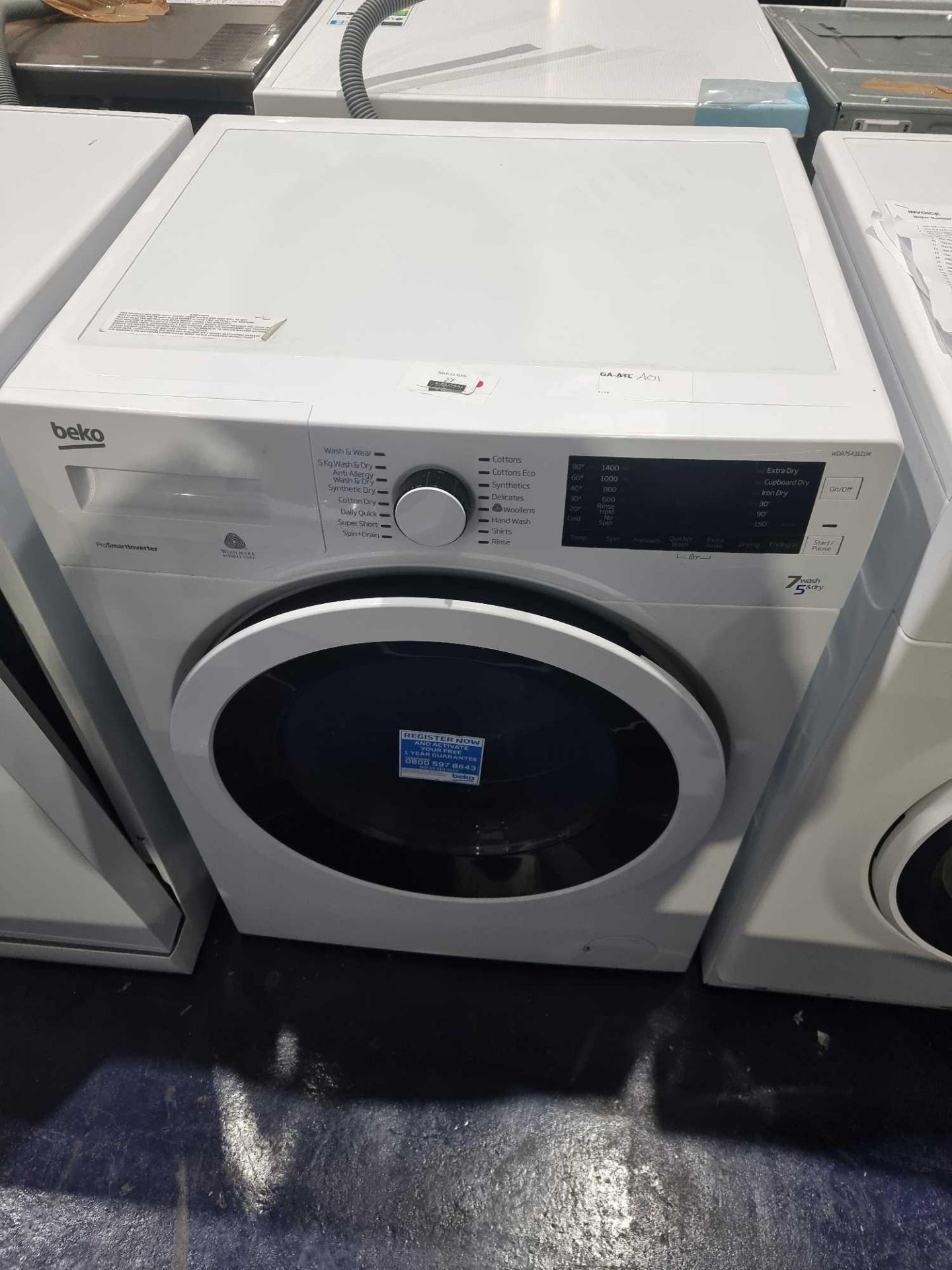 (Kw) RRP £389, Lot To Contain X1 Beko 7Kg 1400 Rpm Freestanding Washer Dryer, Unboxed - Image 3 of 4