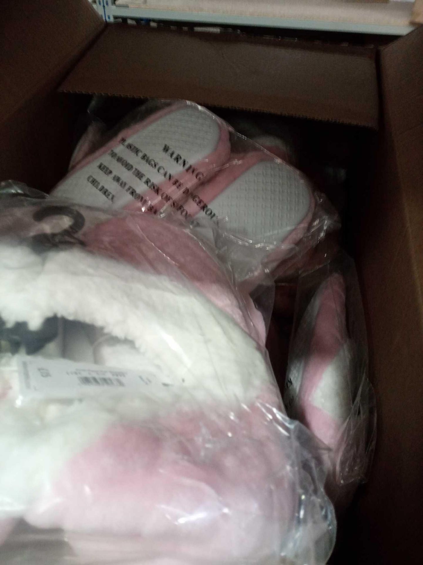 (Sk) RRP £240 Lot Containing 16 X Pink Faux Fur Slippers - Image 2 of 2