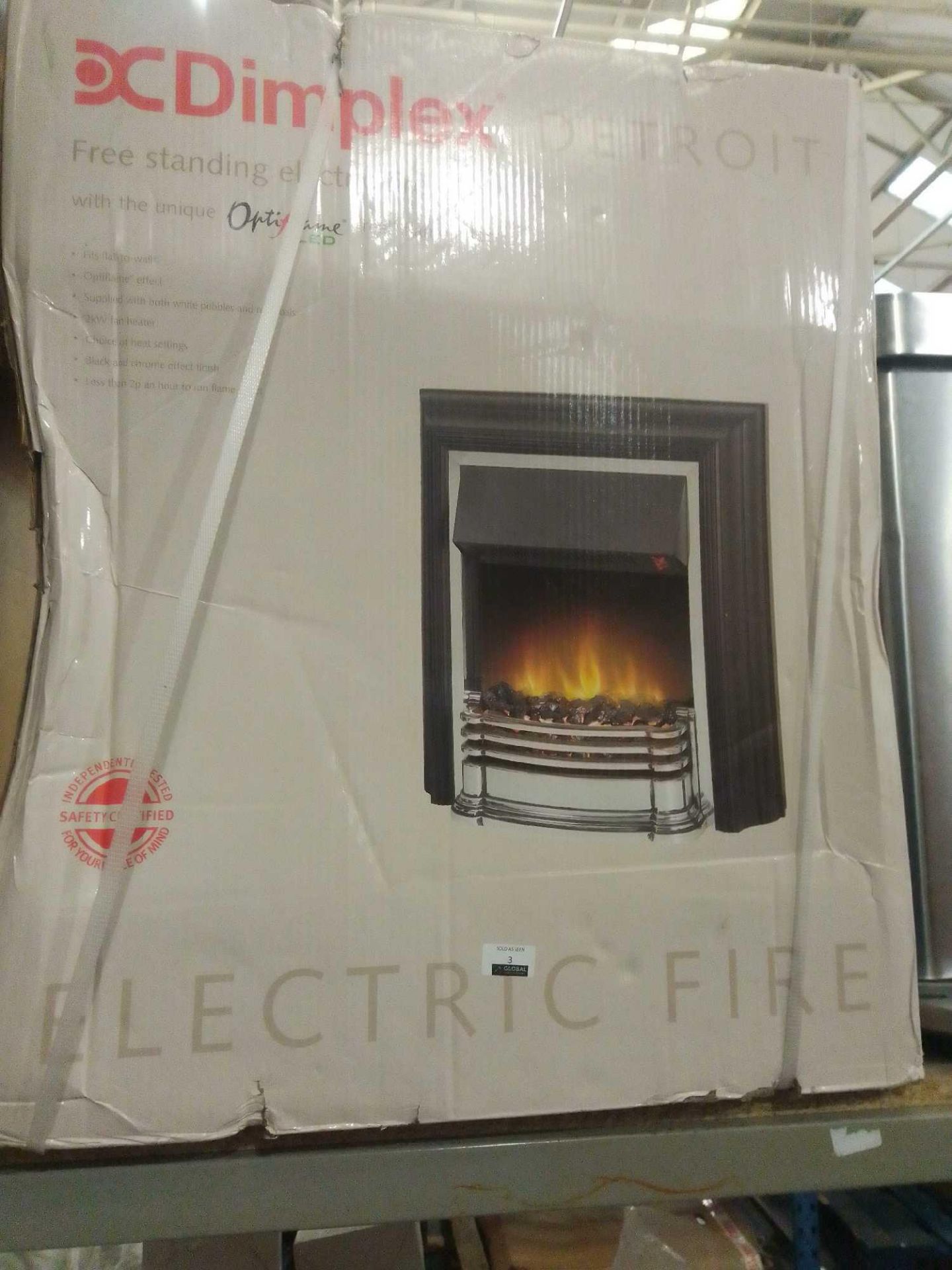 Kc) RRP £200 Lot To Contain X1 Boxed Wayfair Items (X1-Detroit Freestanding Fire With Optiflame Eff - Image 2 of 2