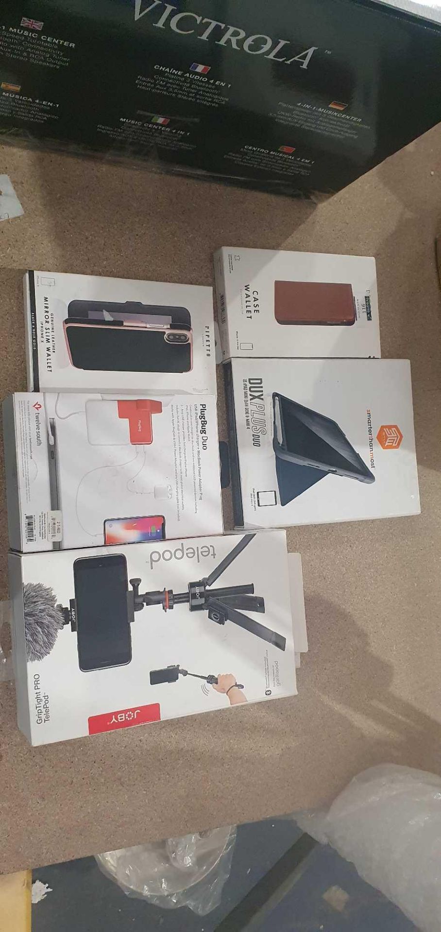 RRP £160 Lot To Contain 5X Boxed Items 1X Stm Dux Plus Duo Case For iPad Mini 5 And 4 1X Mirror Sli