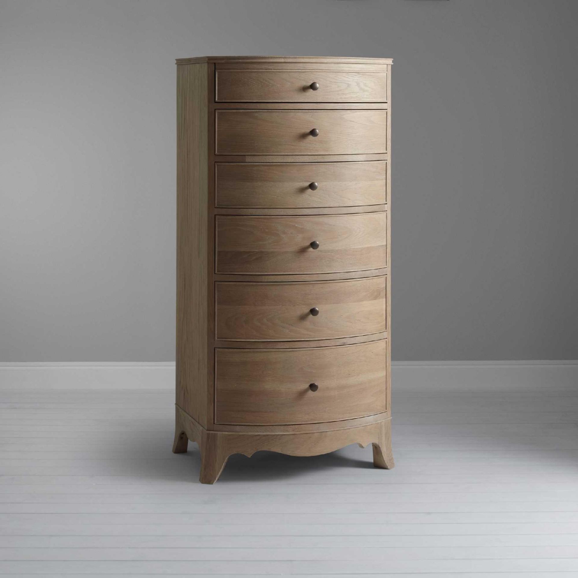RRP £650 Lot To Contain X1- Unboxed John Lewis & Partners Etienne 5 Drawer Tall Mirror Chest, Oak (K