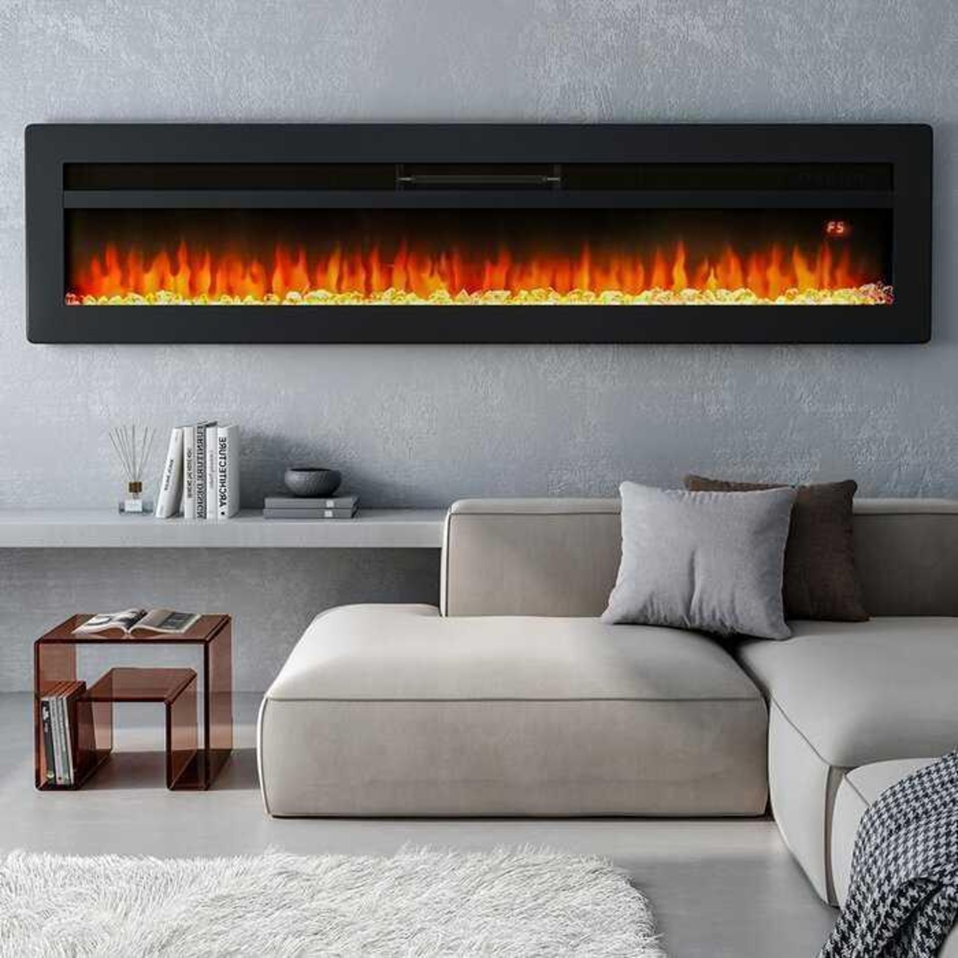 RRP £250 Lot To Contain X1 Boxed Wyndham Electric Inset Fire) Kc