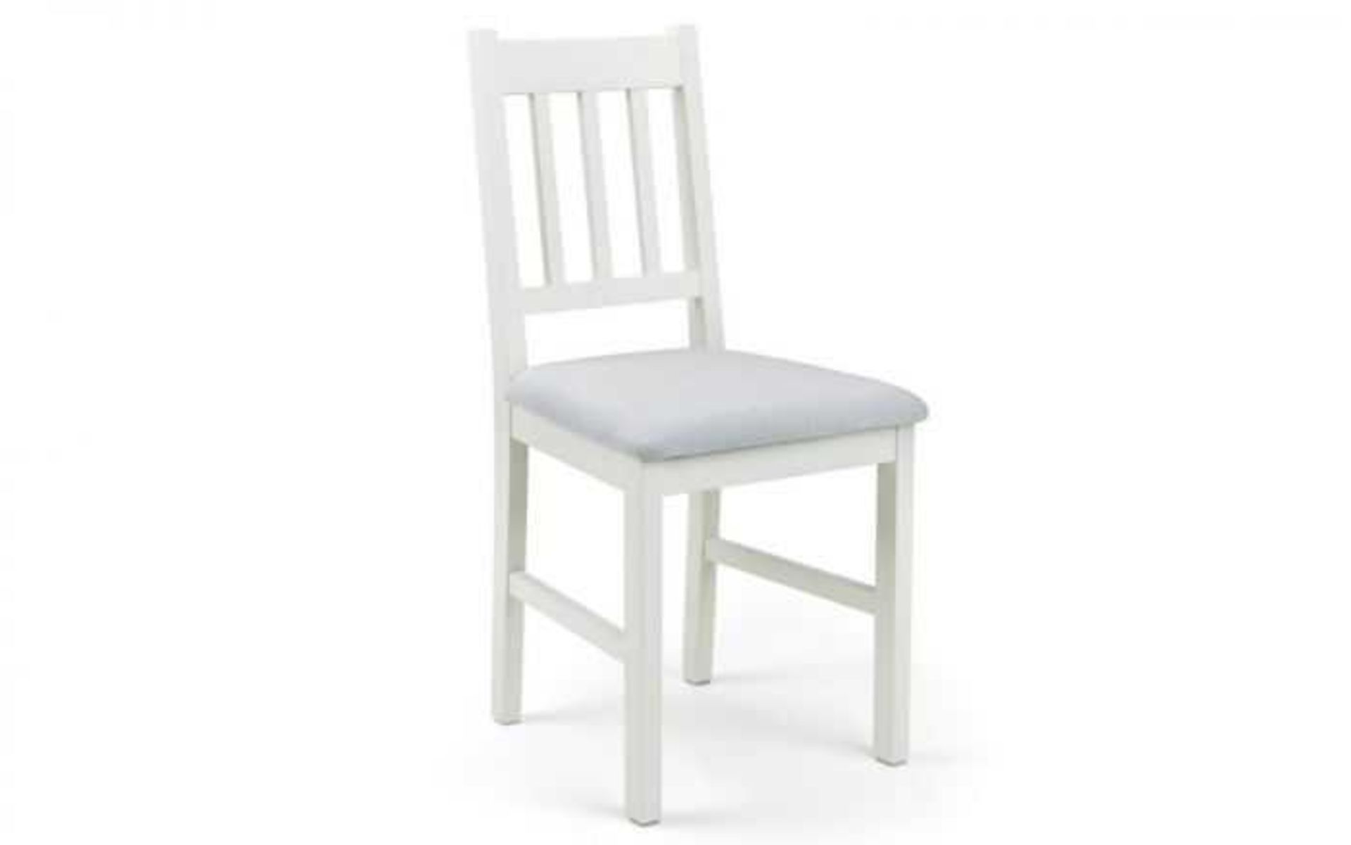 RRP £300 Lot To Contain X2 Items (X1- Boxed Coxmoor White Solid Oak Dining Chair)(X1- Unboxed Ainora