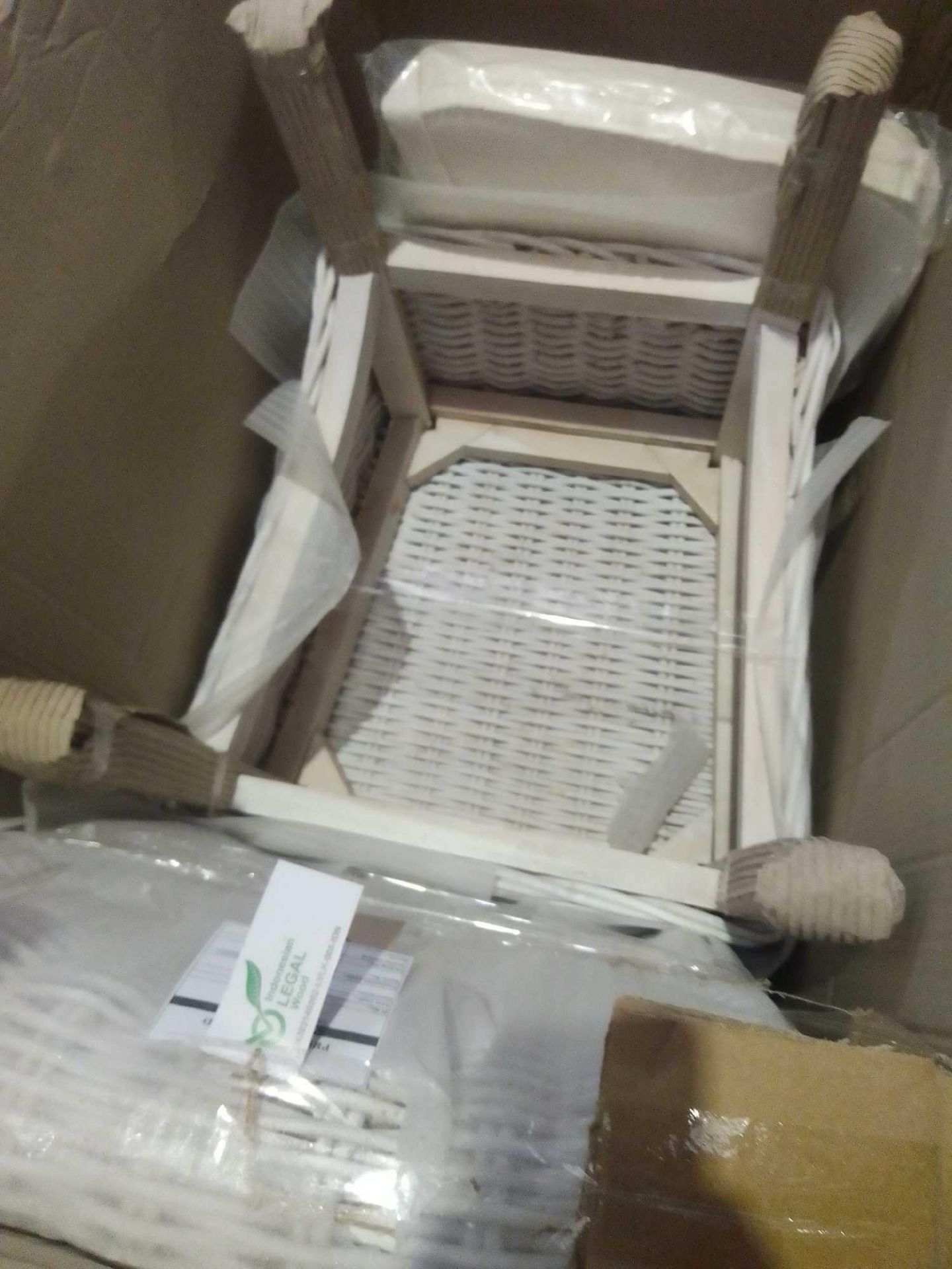 RRP £260 Lot To Contain X1 Boxed Claudette Coba White Wash Rattan Dining Chair (Kc) - Image 2 of 2
