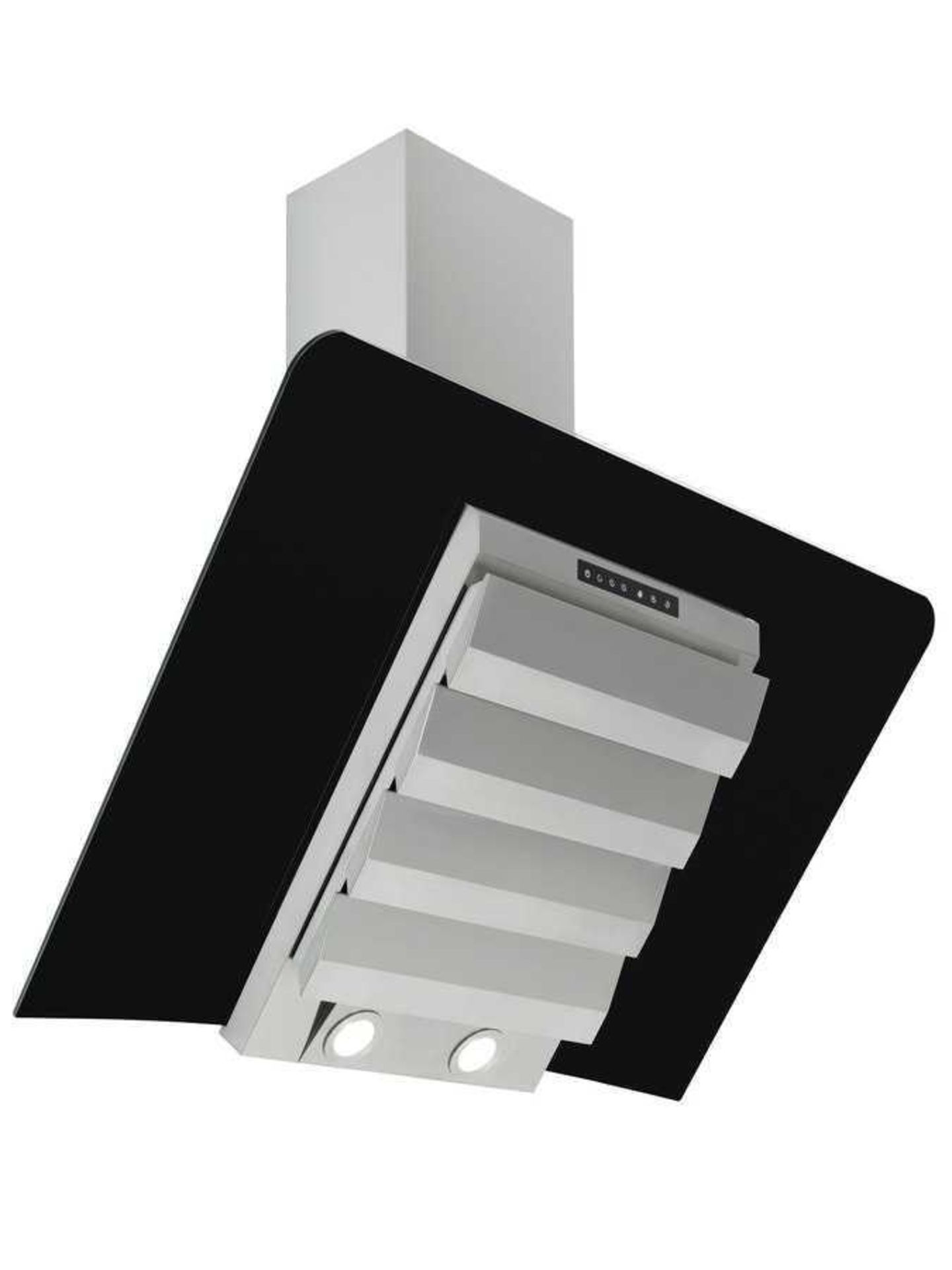 RRP £200 Lot To Contain 1X Unboxed Innocenti Art28388 90Cm Nero Atmos Angled Glass Cooker Hood (Sp)