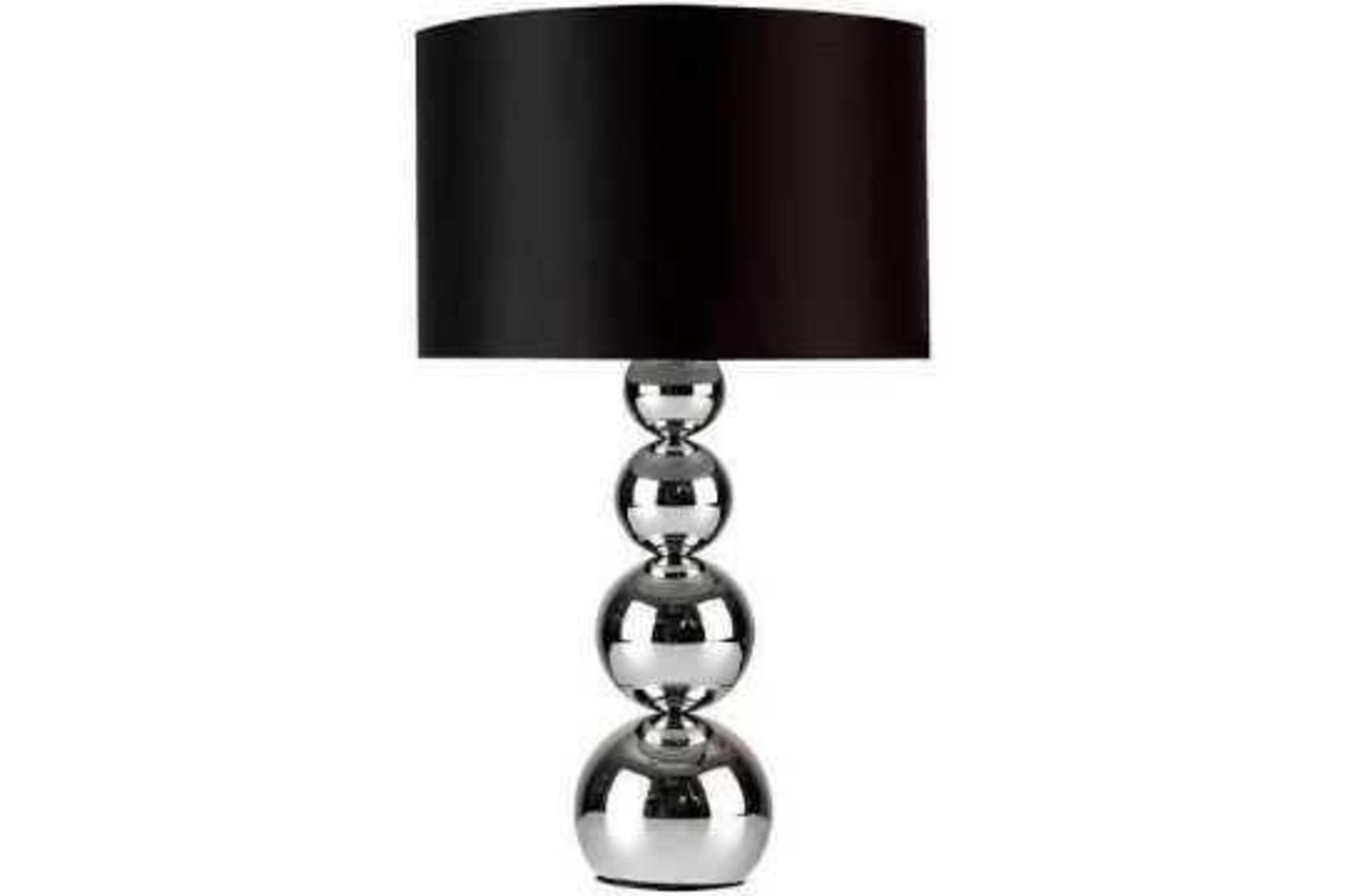 RRP £190 Lot To Contain 2X Boxed Items 1X Pendant Lamp Babilon Glass Black 2X Marissa Black Chrome T