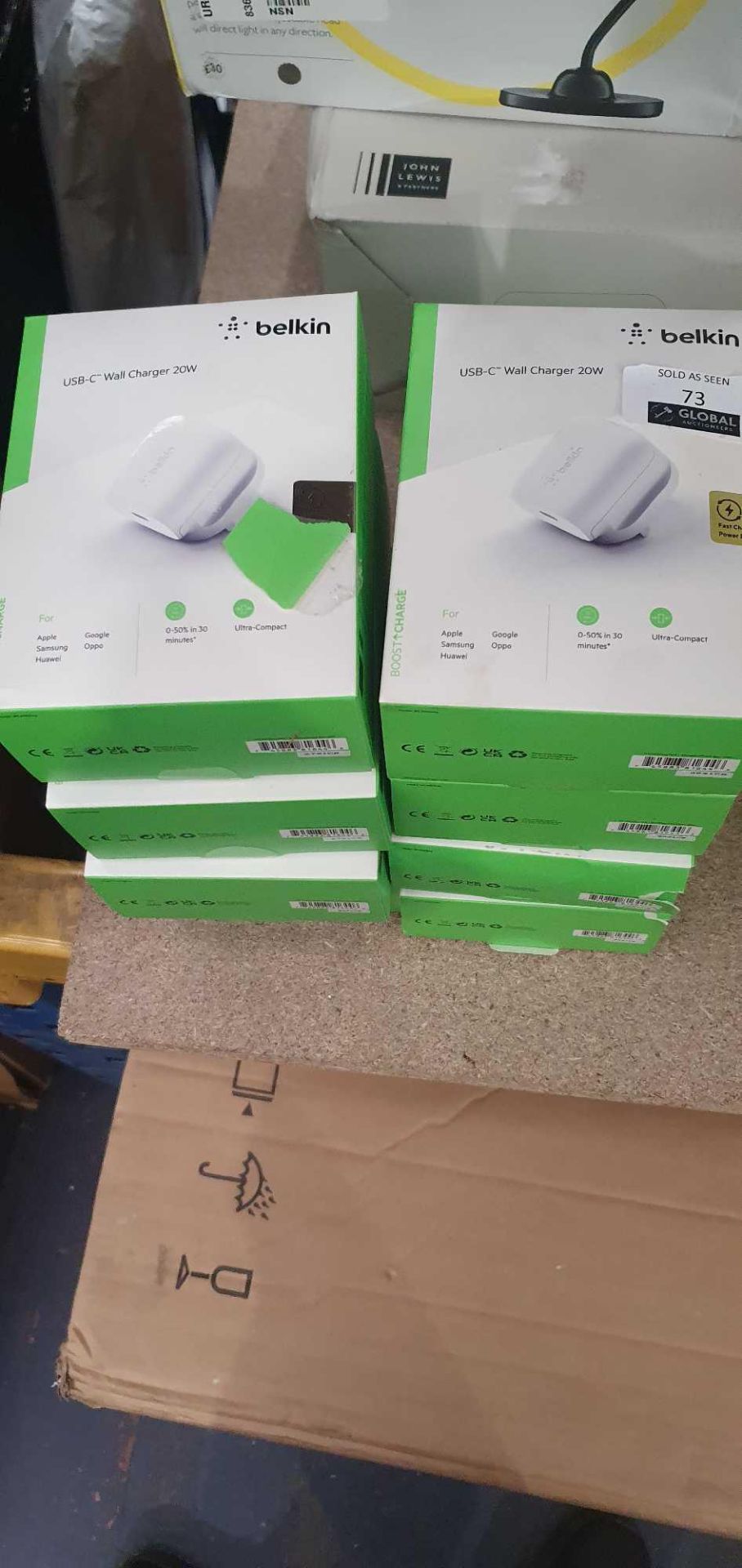 RRP £160 Lot To Contain 8X Boxed Belkin Usb-A Wall Charger 20W (Aj) - Image 2 of 2
