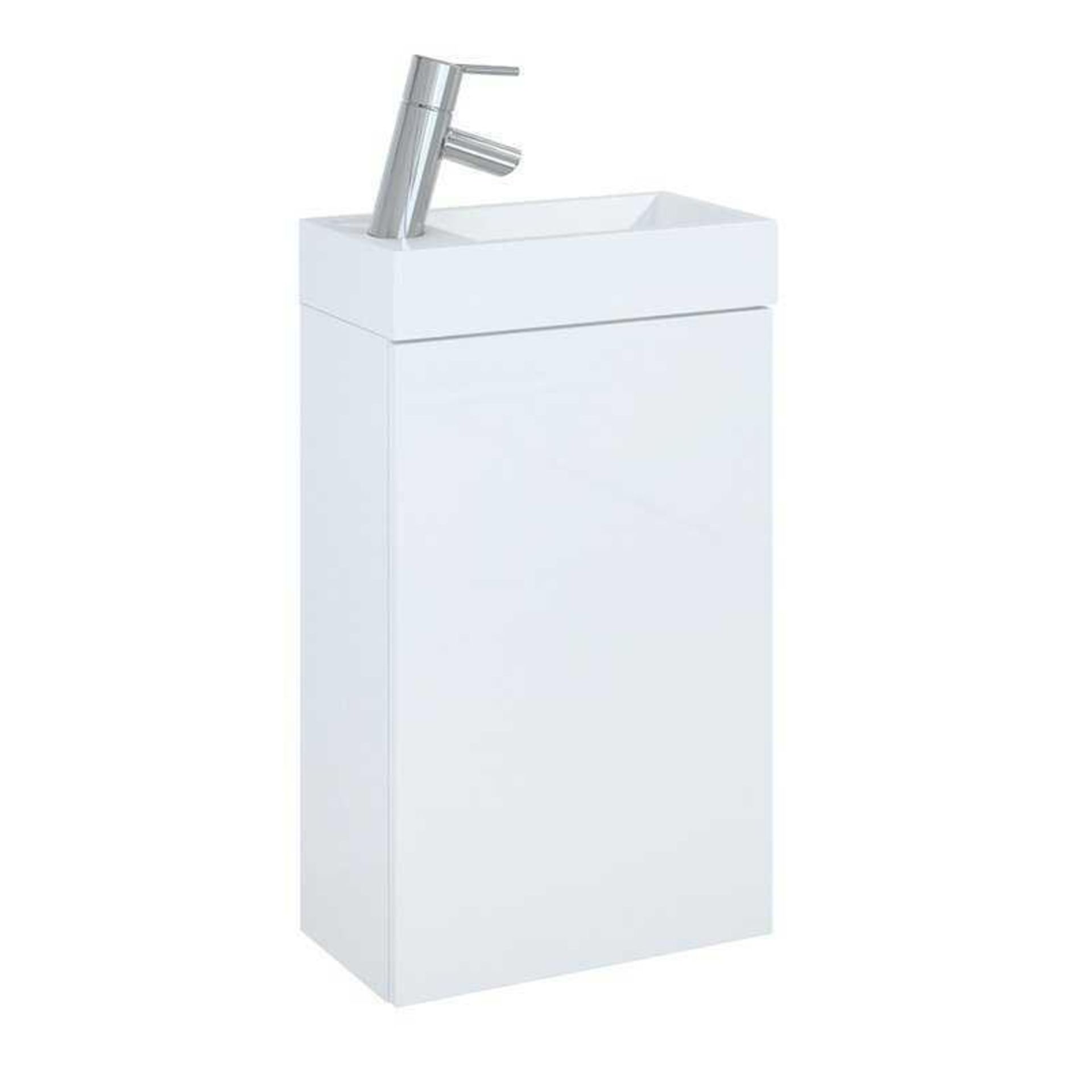 RRP £170 Lot To Contain 1X Boxed Hanska 407Mm Wall Hung Single Vanity Unit (Aj)