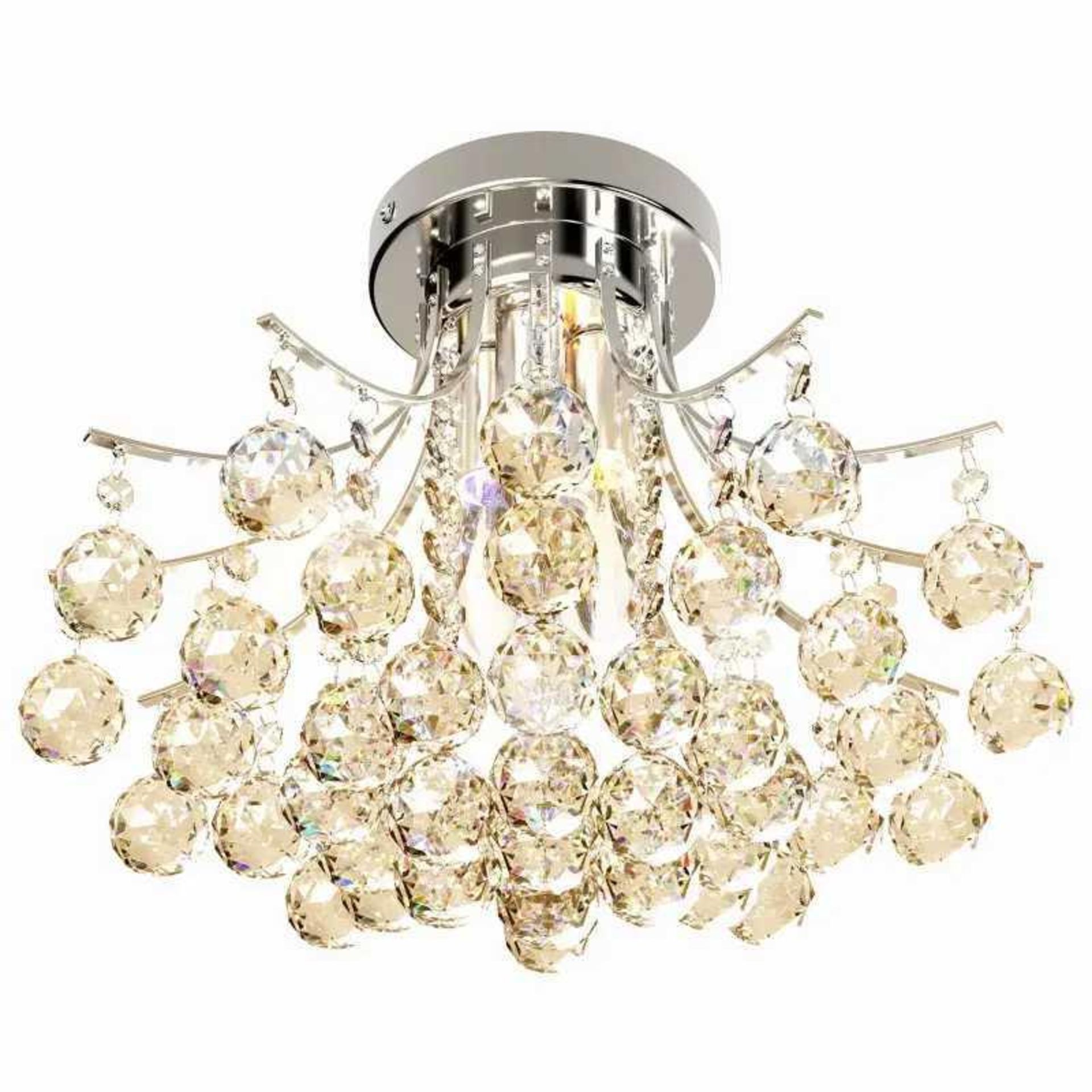 RRP £100 Lot To Contain 1X Boxed Modern K9 Crystal Ceiling Lighting Chandelier (Aj)