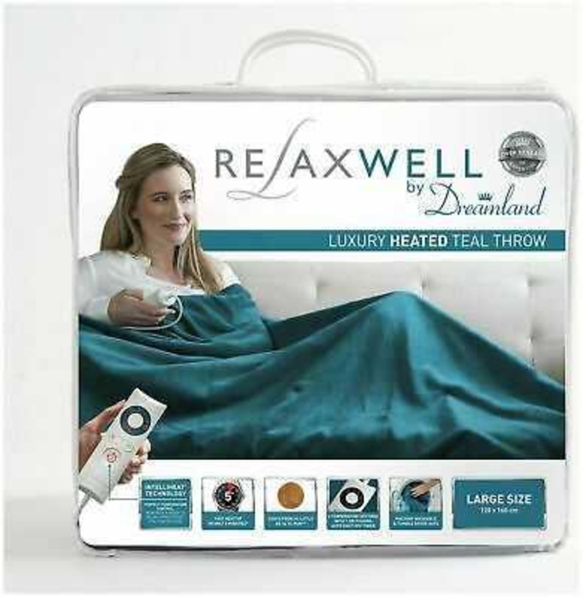 (Sp) RRP £190 Lot To Contain 1X Bagged Dreamland Luxury Heated Teal Throw 1X Dreamland Premium Fle - Image 2 of 3