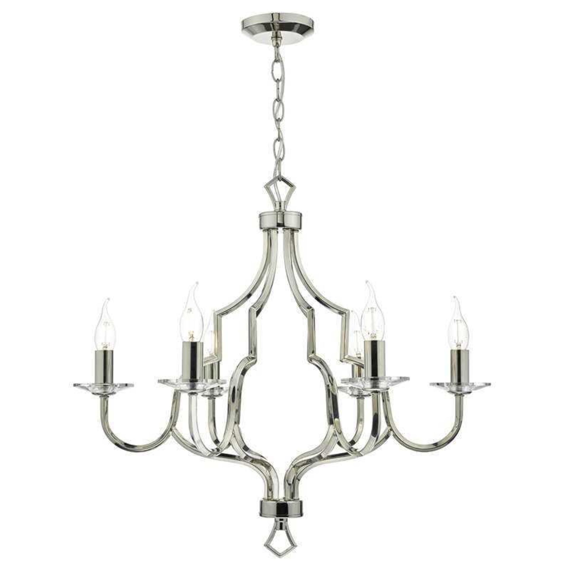 RRP £250 Lot To Contain 1X Boxed Heckart 6-Light Candle-Style Chandelier(Sp)