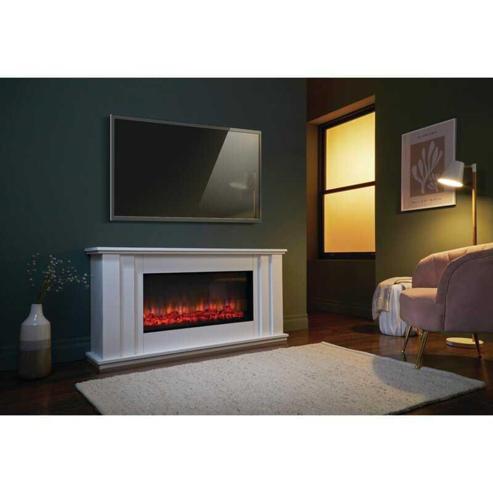 RRP £979 Lot To Contain 1X Boxed Suncrest 144.1Cm Electric Fire (Aj)