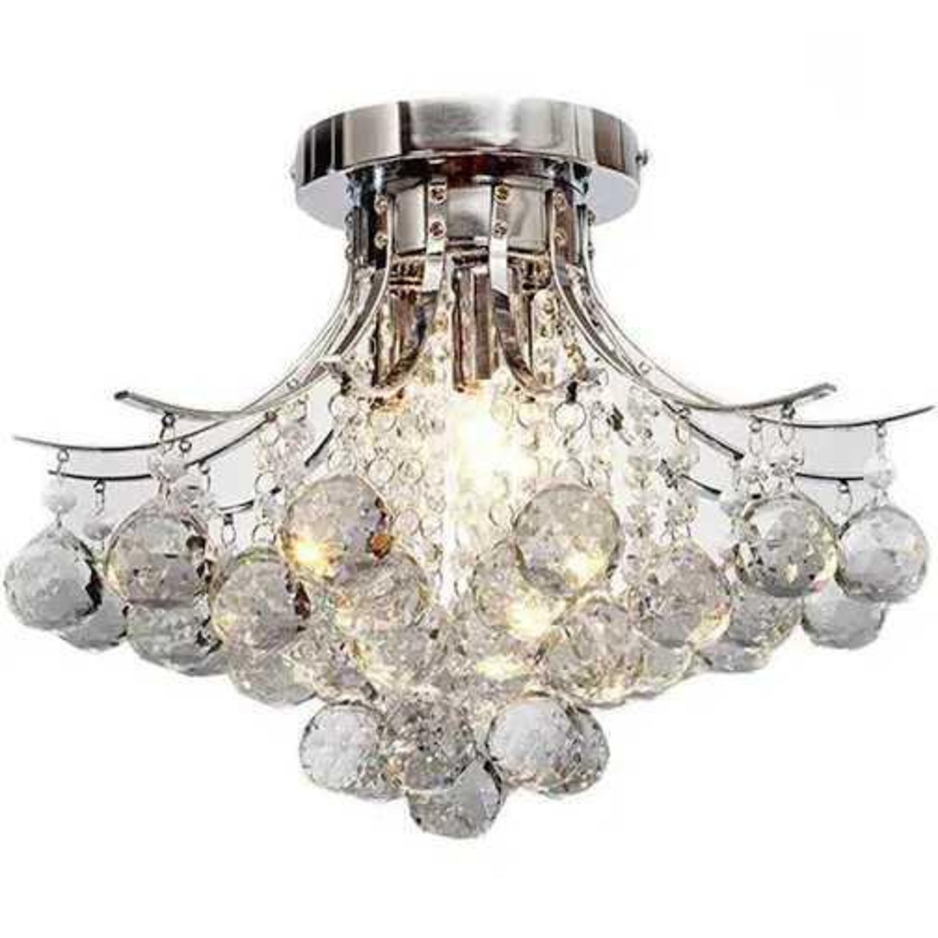 RRP £100 Lot To Contain 1X Boxed Modern K9 Crystal Ceiling Lighting Chandelier (Aj) - Image 2 of 4