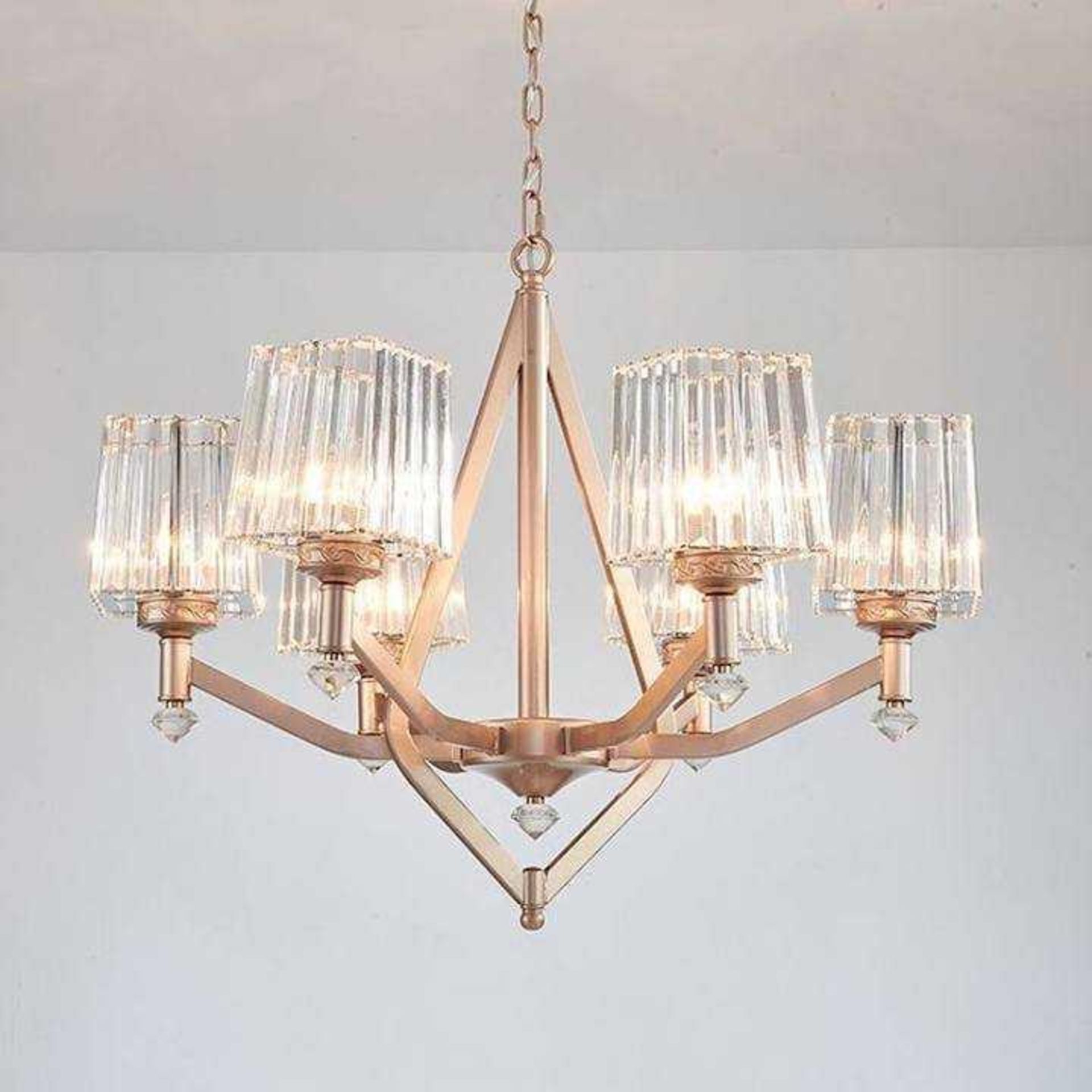 RRP £200 Lot To Contain X1 Rose Gold 2 Light Chandelier - Image 2 of 3