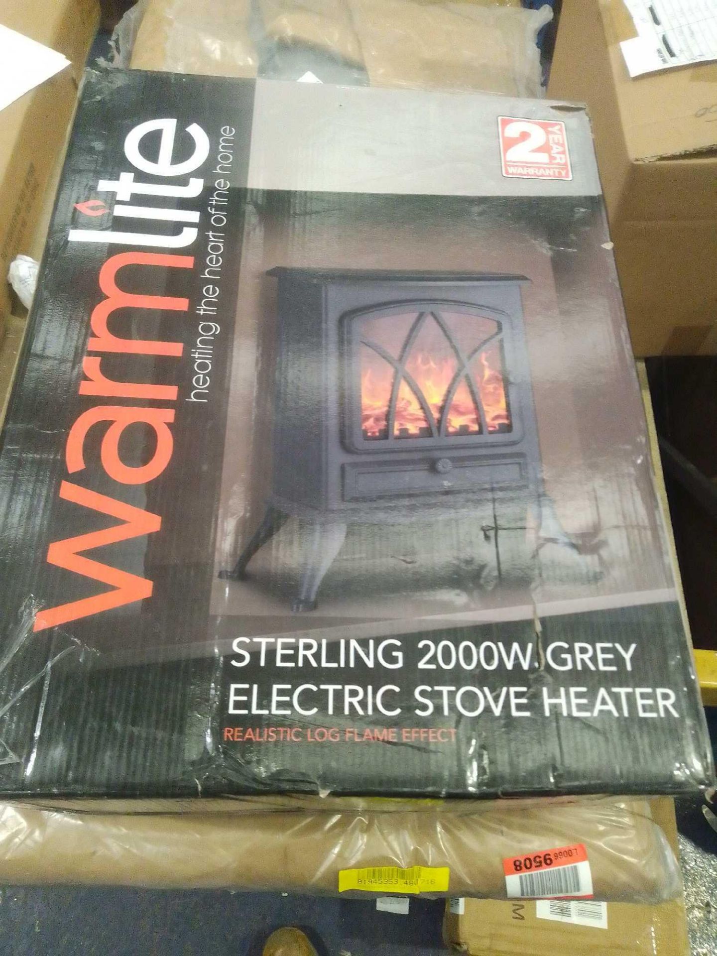 RRP £180 Lot To Contain X1 Warmlite Sterling 200W Grey Electric Stove Heater, X1 Chemine D Corative - Image 6 of 6