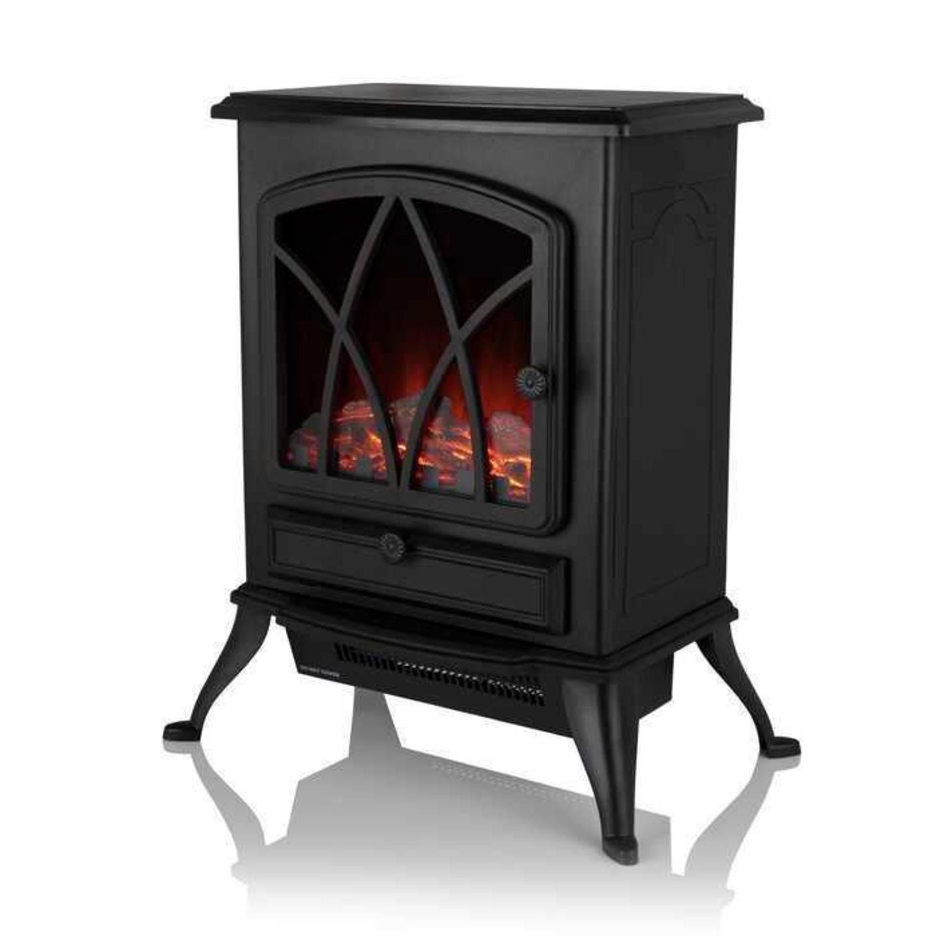 RRP £180 Lot To Contain X1 Warmlite Sterling 200W Grey Electric Stove Heater, X1 Chemine D Corative - Image 5 of 6