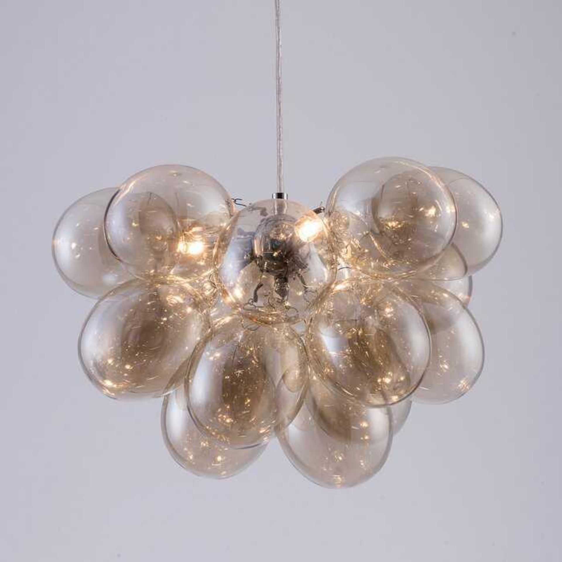 RRP £300 Lot To Contain 3 Items 1X Fitchett 3-Light Cluster Globe Pendant Shade 1X Tiberius 5-Light - Image 2 of 3