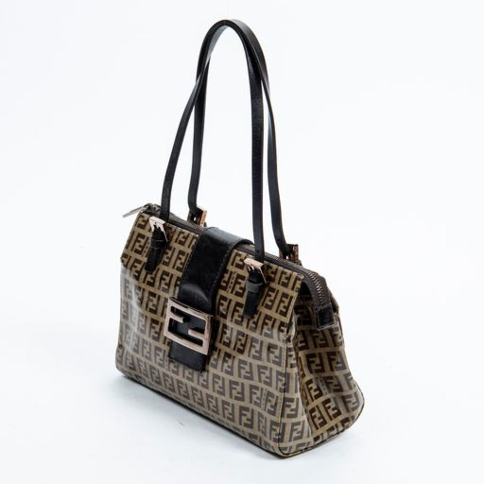 RRP £1,020.00 Lot To Contain 1 Fendi Coated Canvas Small Tote Shoulder Bag In Brown - 23*17*9cm - - Image 2 of 4