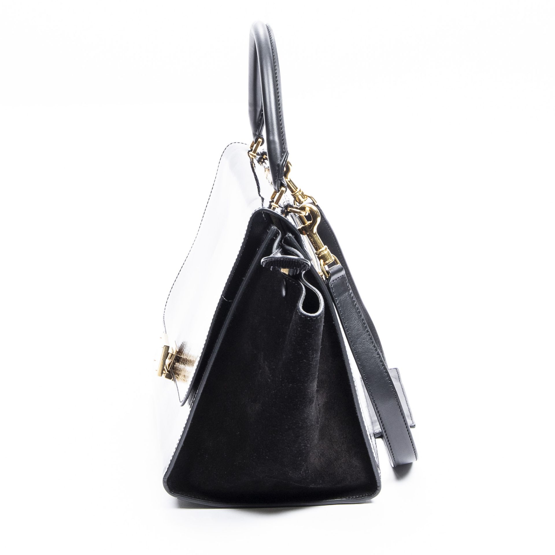 RRP £1,250.00 Lot To Contain 1 Celine Calf Leather Trapeze Shoulder Bag In Black - 30*22*17cm - - Image 3 of 4