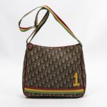 RRP £1,050.00 Lot To Contain 1 Dior Coated Canvas Rasta Messenger Bag Shoulder Bag In Brown/Red/