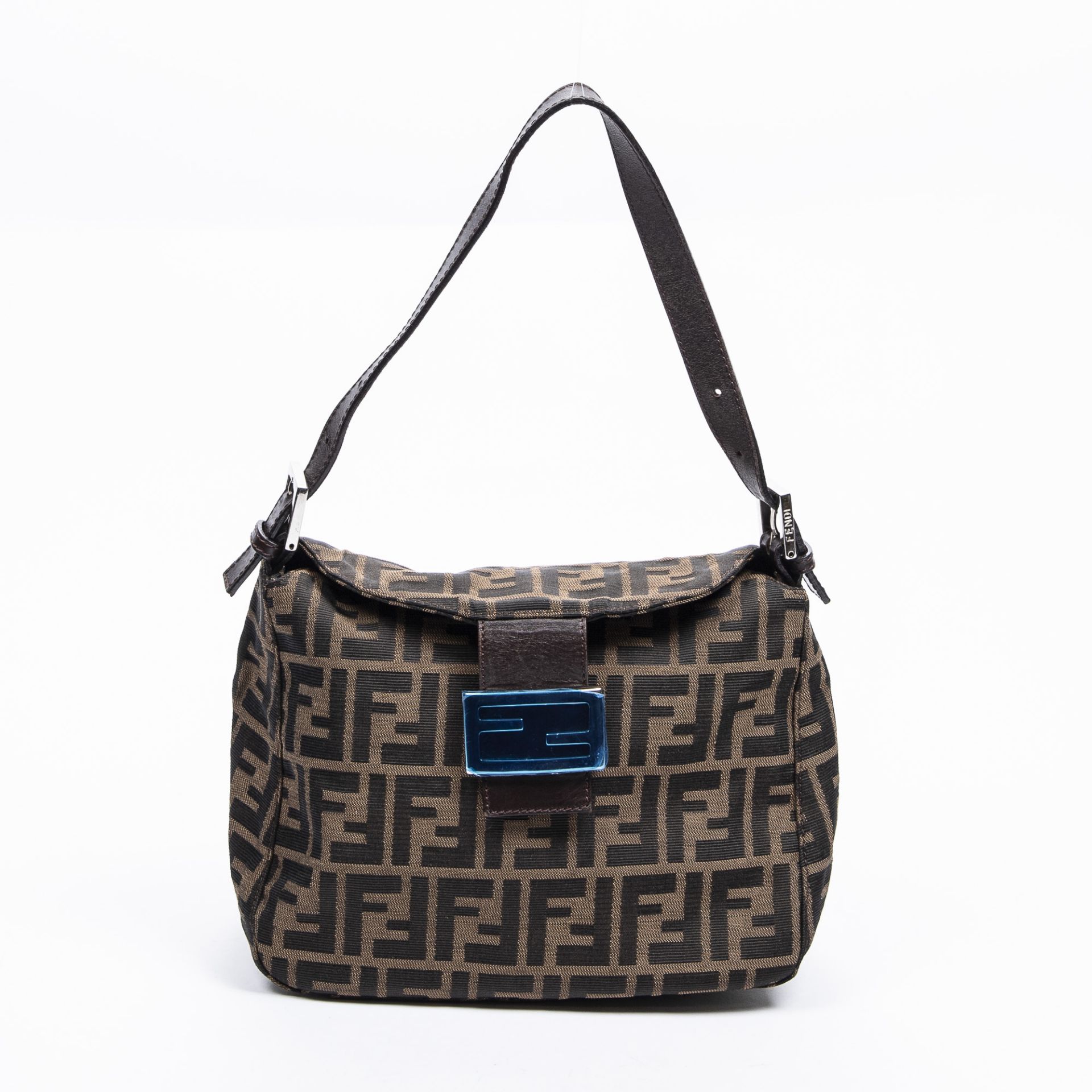 RRP £1350 Fendi Small Fold Over Tote Handbag Black/Tobacco - AAS6447 - Grade A - (Bags Are Not On