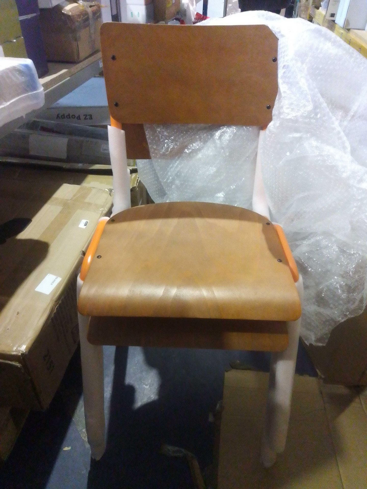 RRP £130 Lot To Contain 1X Boxed Horace Stacking Side Chair In Brown (Sp) - Image 3 of 3