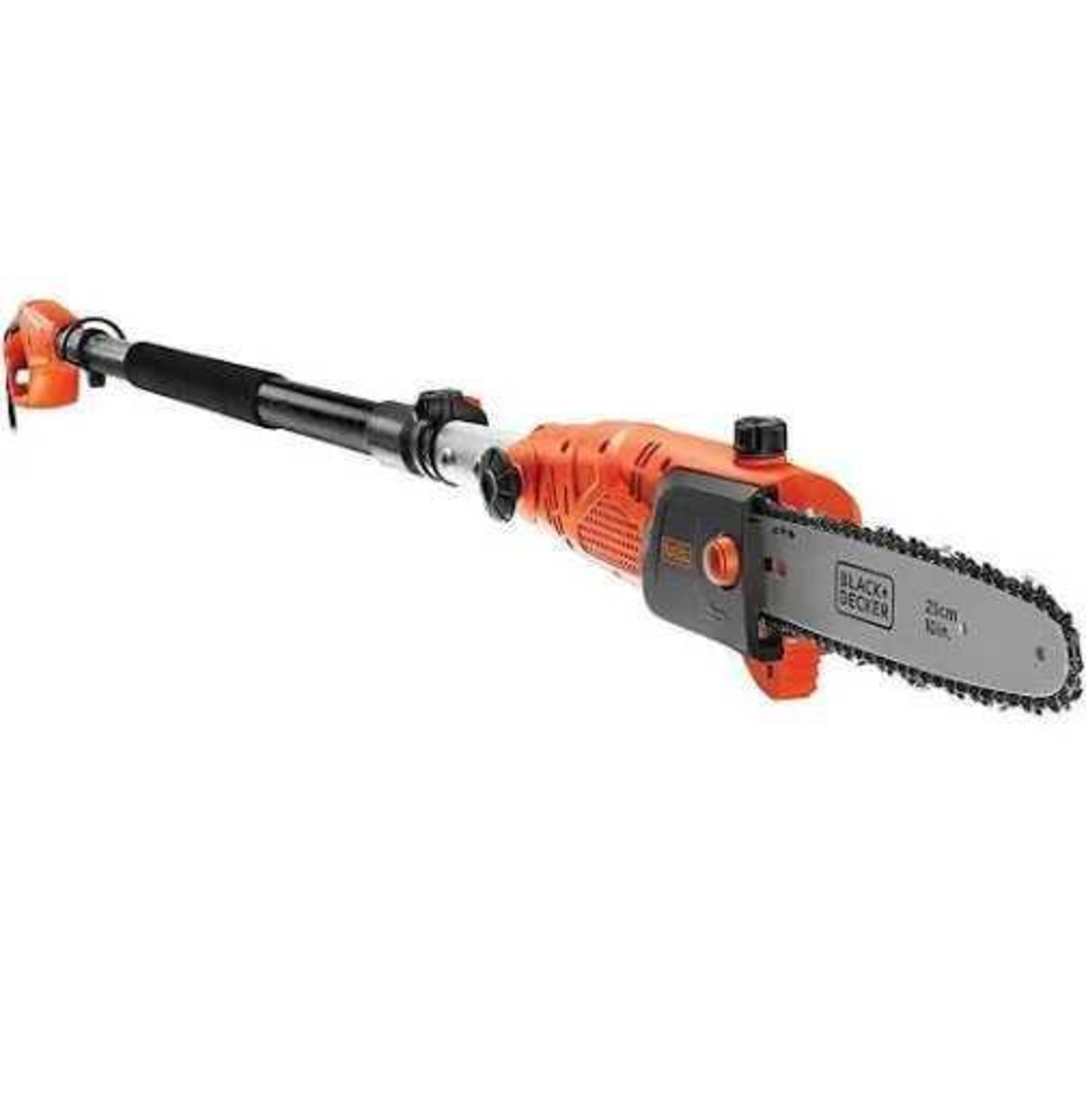 RRP £120 Lot To Contain 1X Boxed Black + Decker 25Cm Corded Pole Saw - 800W (Aj)