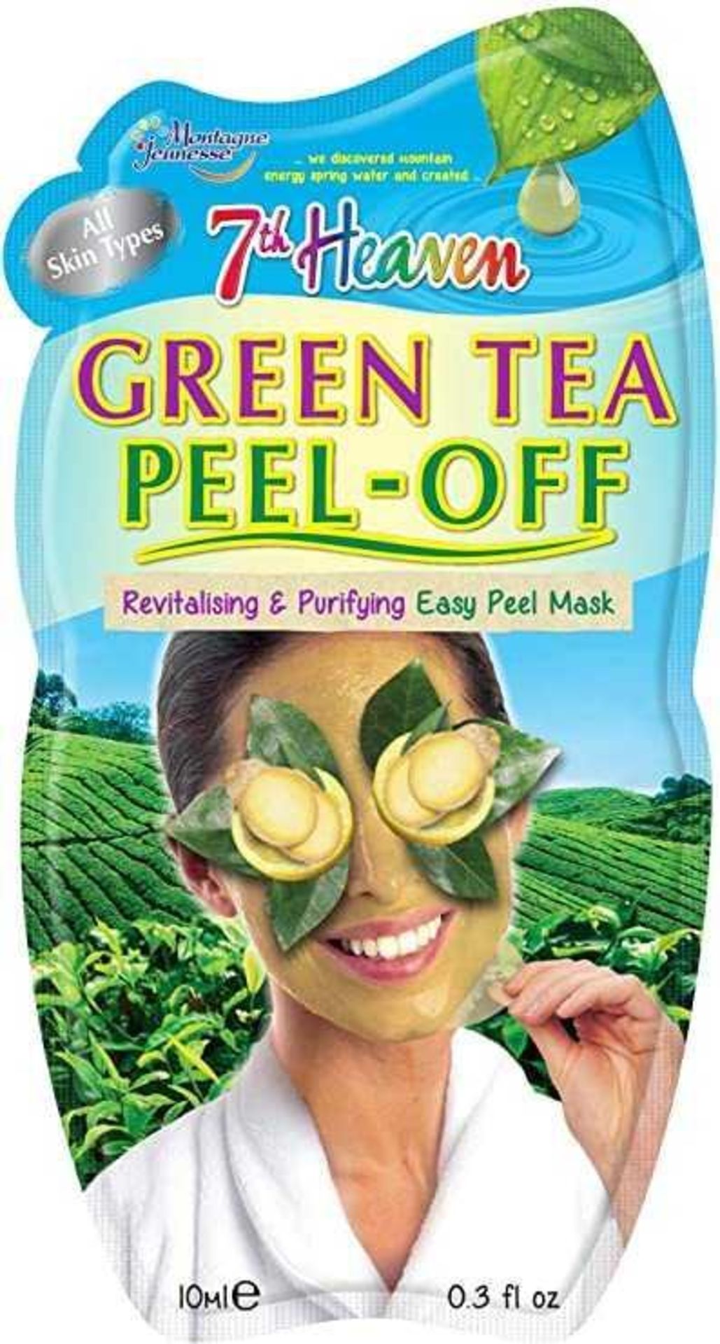 RRP £2415 Brand New And Sealed (1200 Items) 7Th Heaven Green Tea Easy Peel-Off Face Mask With Squeez