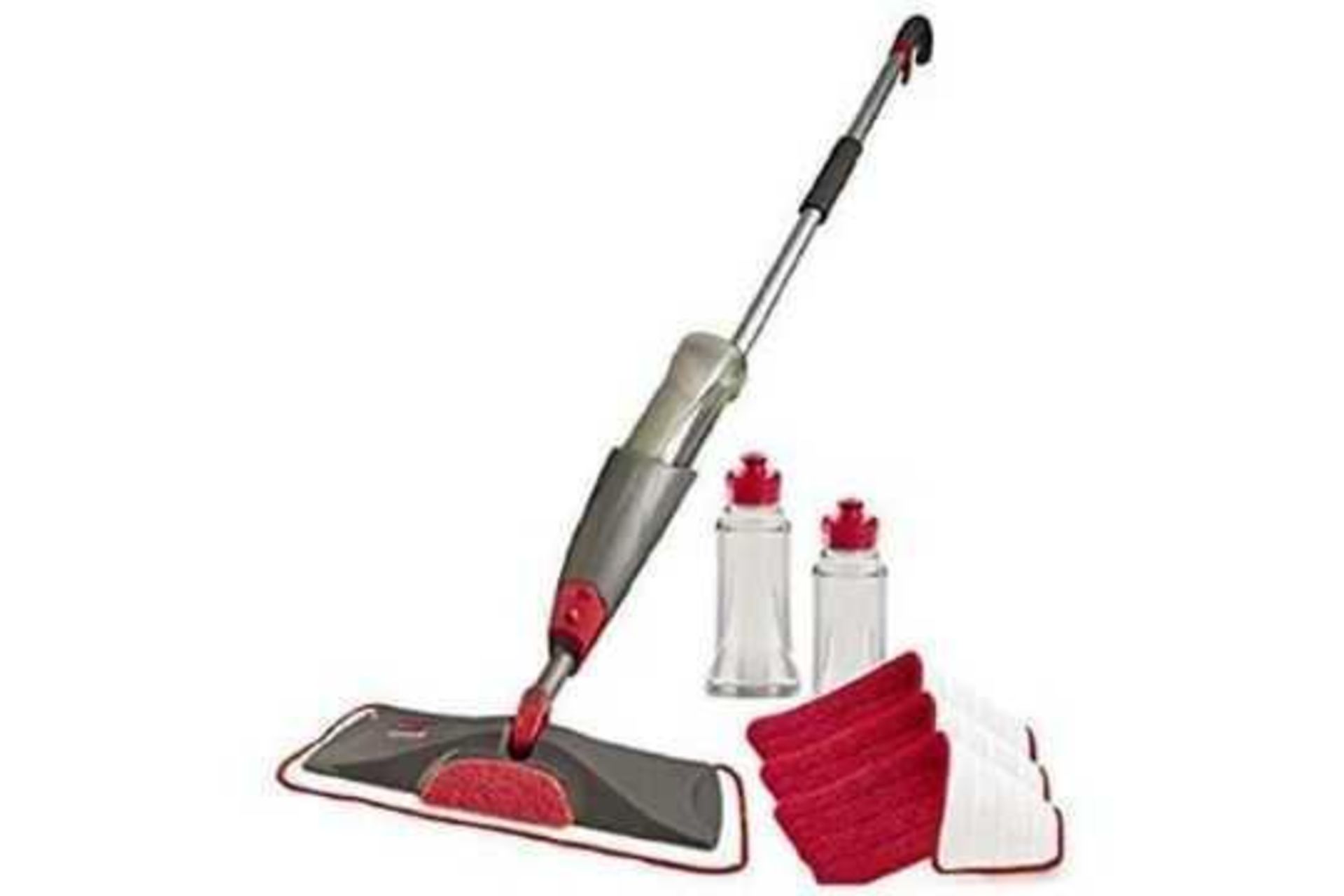 RRP £180 Lot To Contain 4X Boxed Sealed Rubbermaid Reveal Spray Microfiber Floor Mop Cleaning Kit F