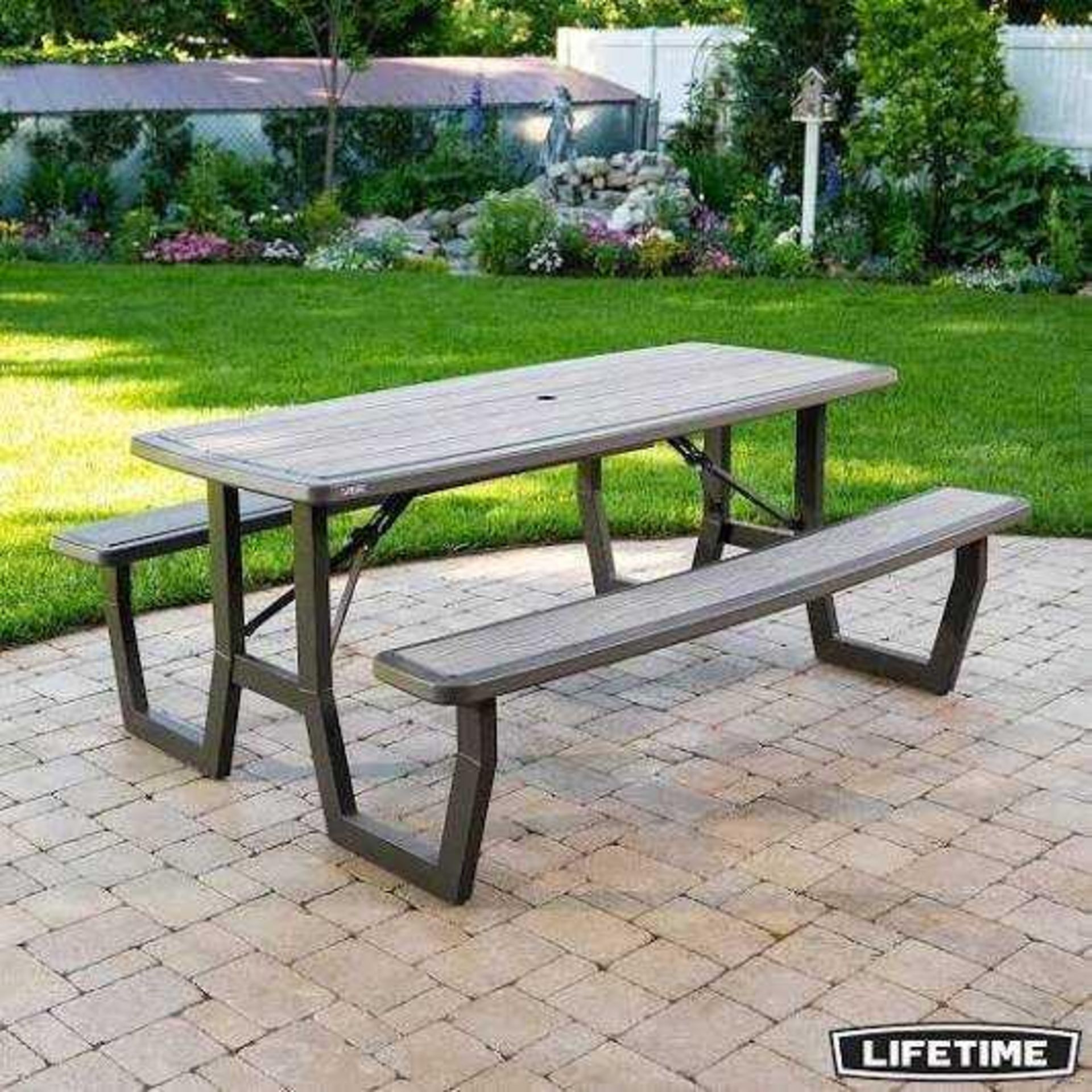 RRP £400 Lot To Contain 1X Boxed Lifetime 6Ft (1.82M) Craftsman 8 Seats Folding Picnic Table With S