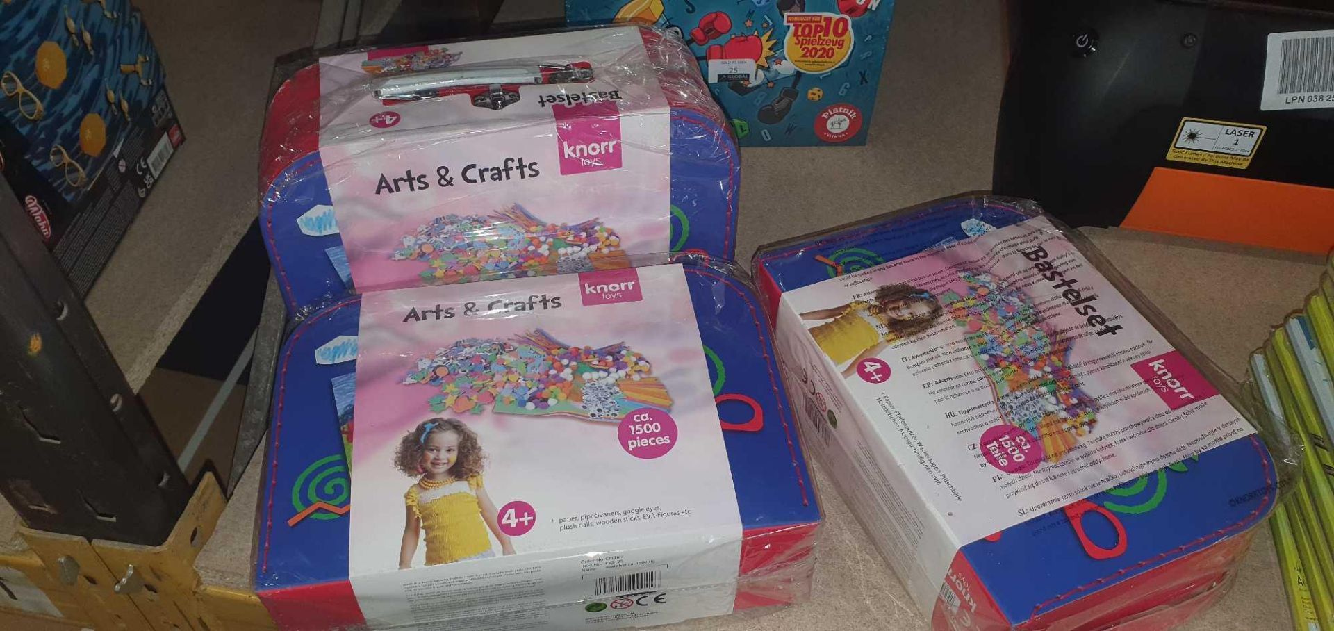 RRP £80 Lot To Contain 3X Boxed Sealed Knorr Toys Arts & Crafts 1500 Pieces (Aj)