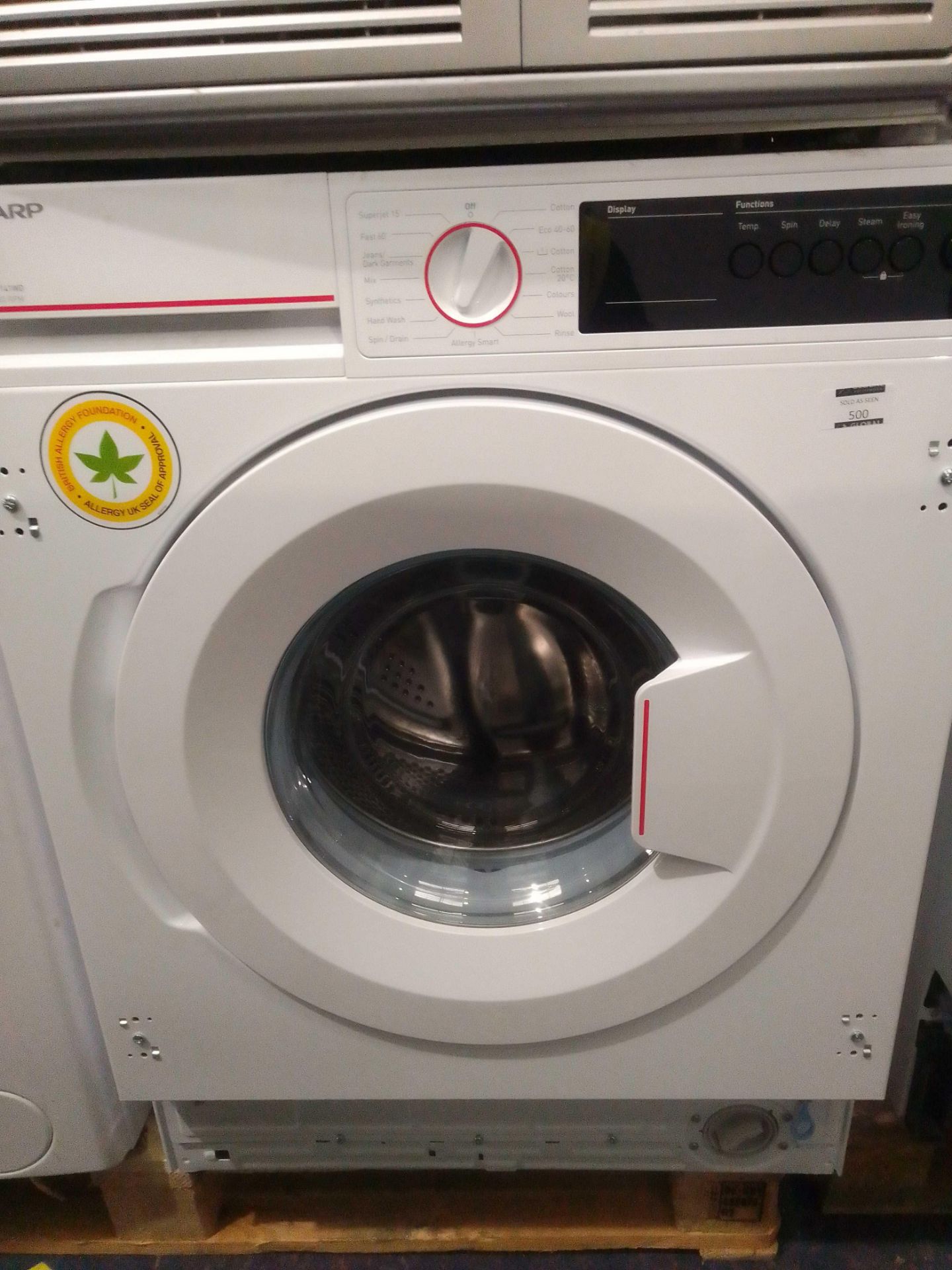 RRP £350 Lot To Contain Sharp Es-Nib7141Wd-En Integrated 7Kg Washing Machine (Sp) - Image 2 of 2