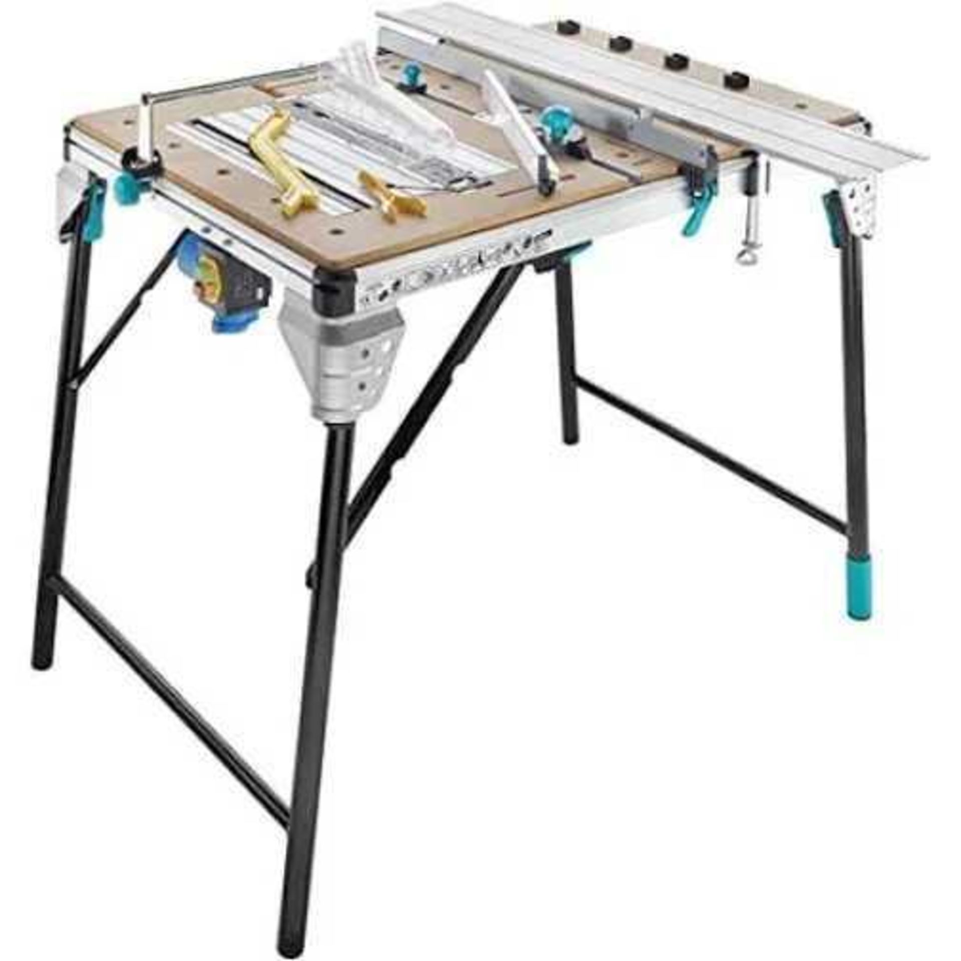 RRP £410 Lot To Contain 1X Boxed Wolfcraft Master Cut 2500 Saw Table And Work Station (Aj)