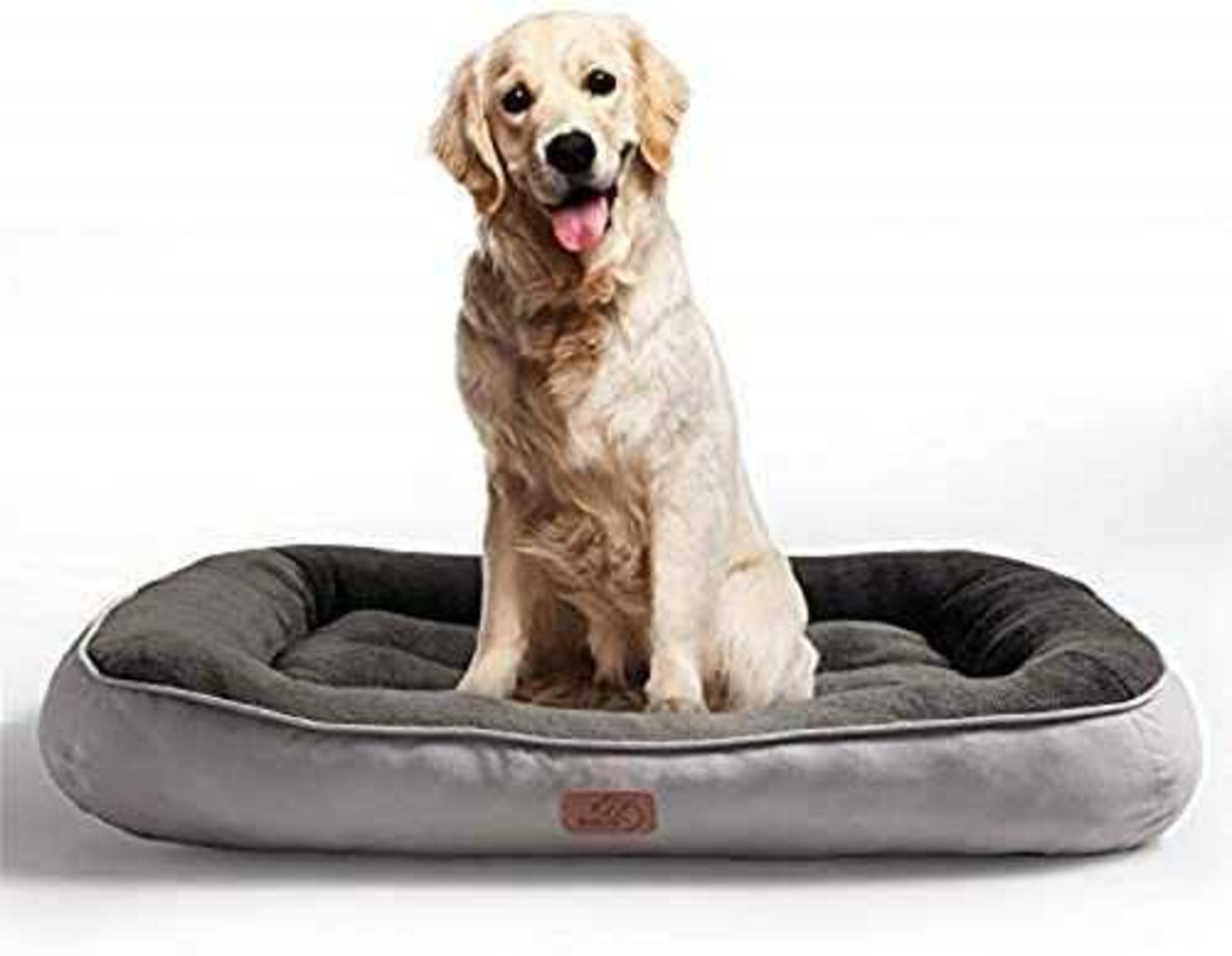 RRP £100 Lot To Contain 2X Boxed Bedsure Plush Dog Bed Large Size- Machine Washable Pet Bolster Bed