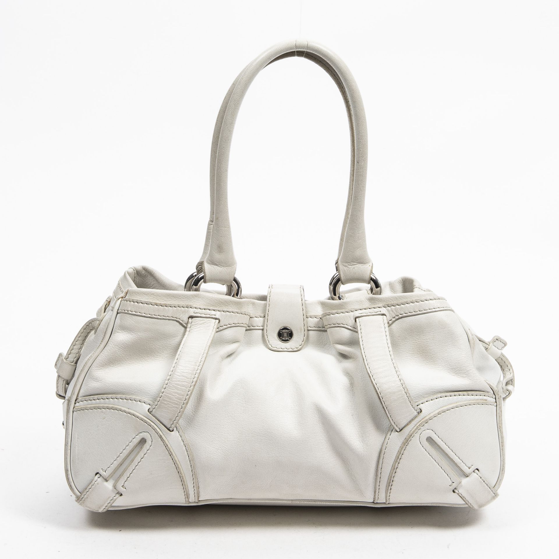 RRP £790.00 Lot To Contain 1 Celine Calf Leather Shoulder Tote Shoulder Bag In White - 34*19*
