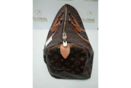 RRP £1500 Louis Vuitton Keepall 50 Brown Coated Canvas Handbag (AAN9760) Grade Ab (Condition Reports