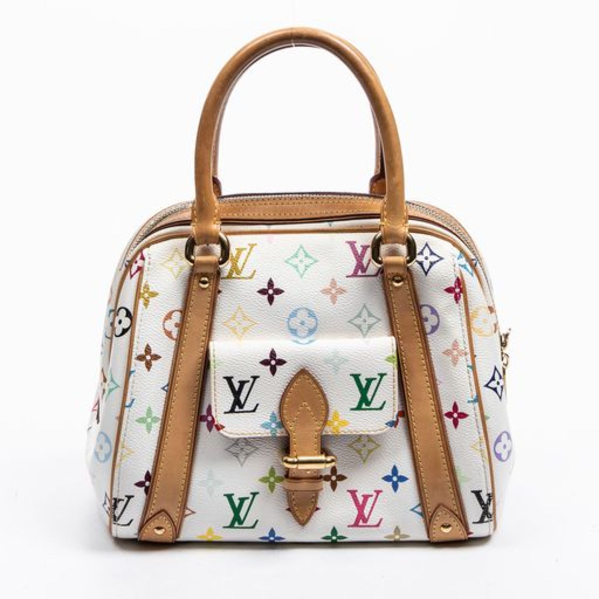 RRP £1,850.00 Lot To Contain 1 Louis Vuitton Coated Canvas Priscilla Handbag In White - 27*22*18cm -