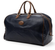 RRP £990 Vintage Burberrys Boston Travel Bag Navy Blue/Brown - AAR1140 - Grade A - (Condition