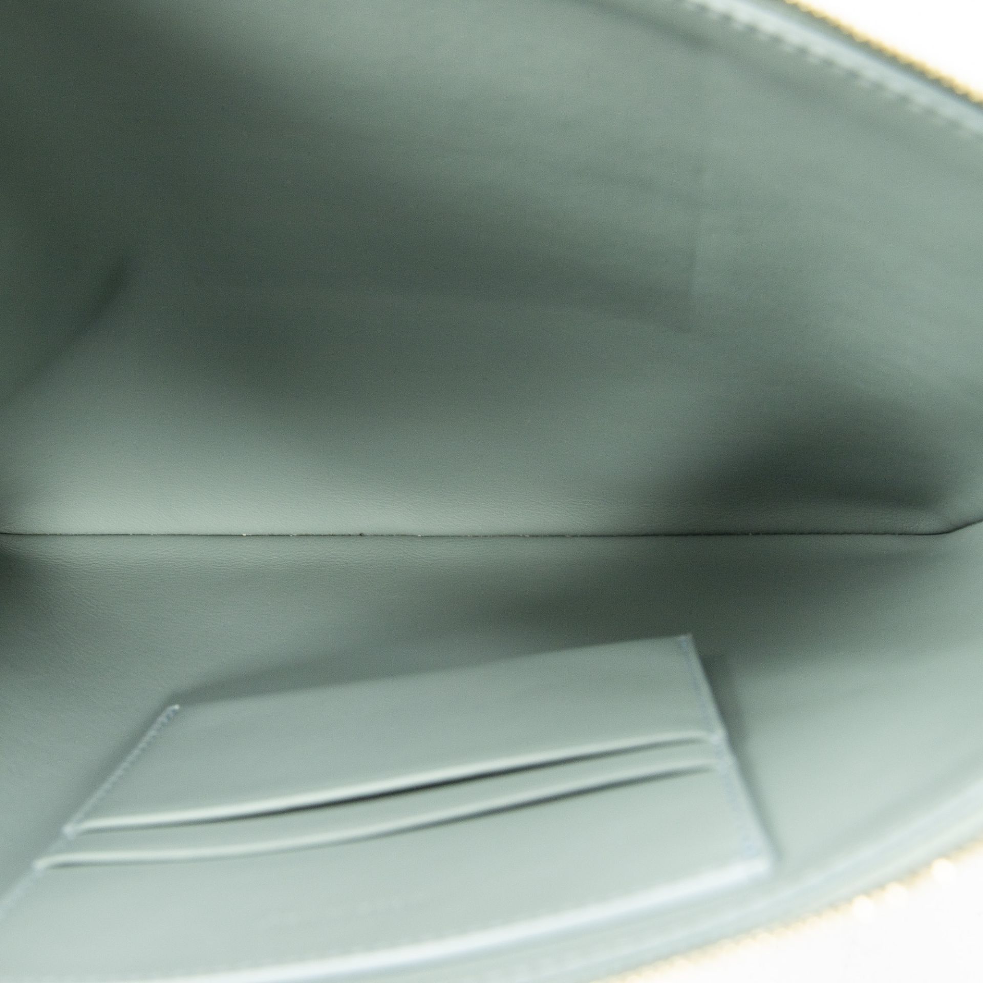RRP £670 AA Celadon Celine Zip Pouch Calf Leather Grained Calfskin Leather 24*17cm 24*17cm AAT3440 - Image 3 of 3